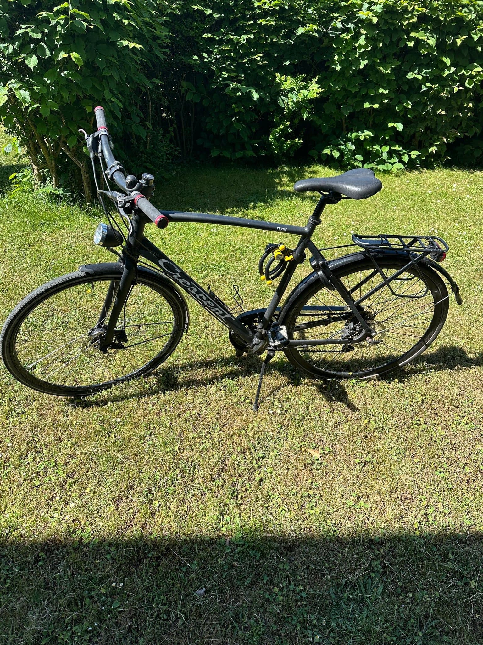 Crescent Kebne Cykel, svart, 24-växlad (3 x 8), 28’’