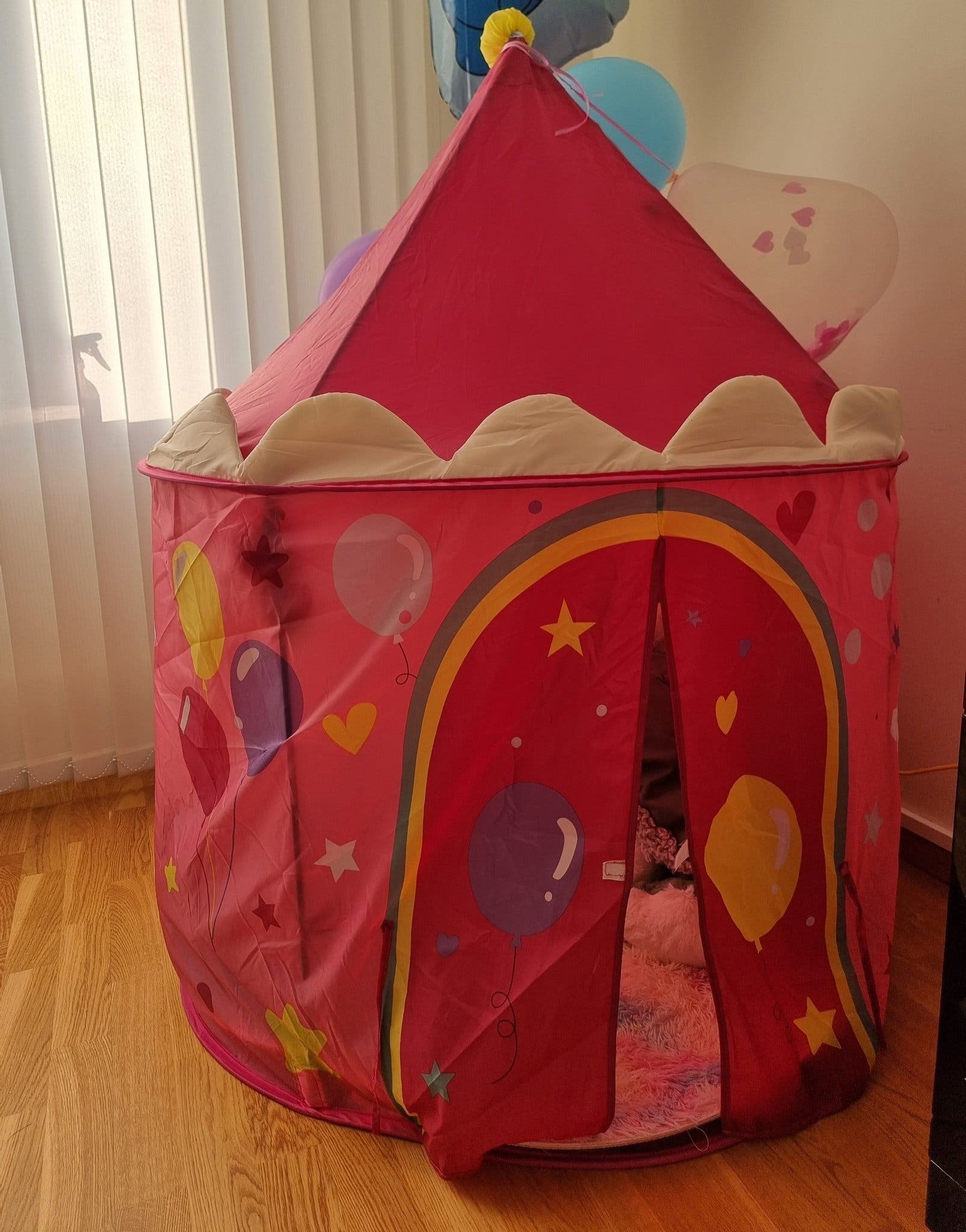 Lektält för barn, rosa med enhörningsmotiv