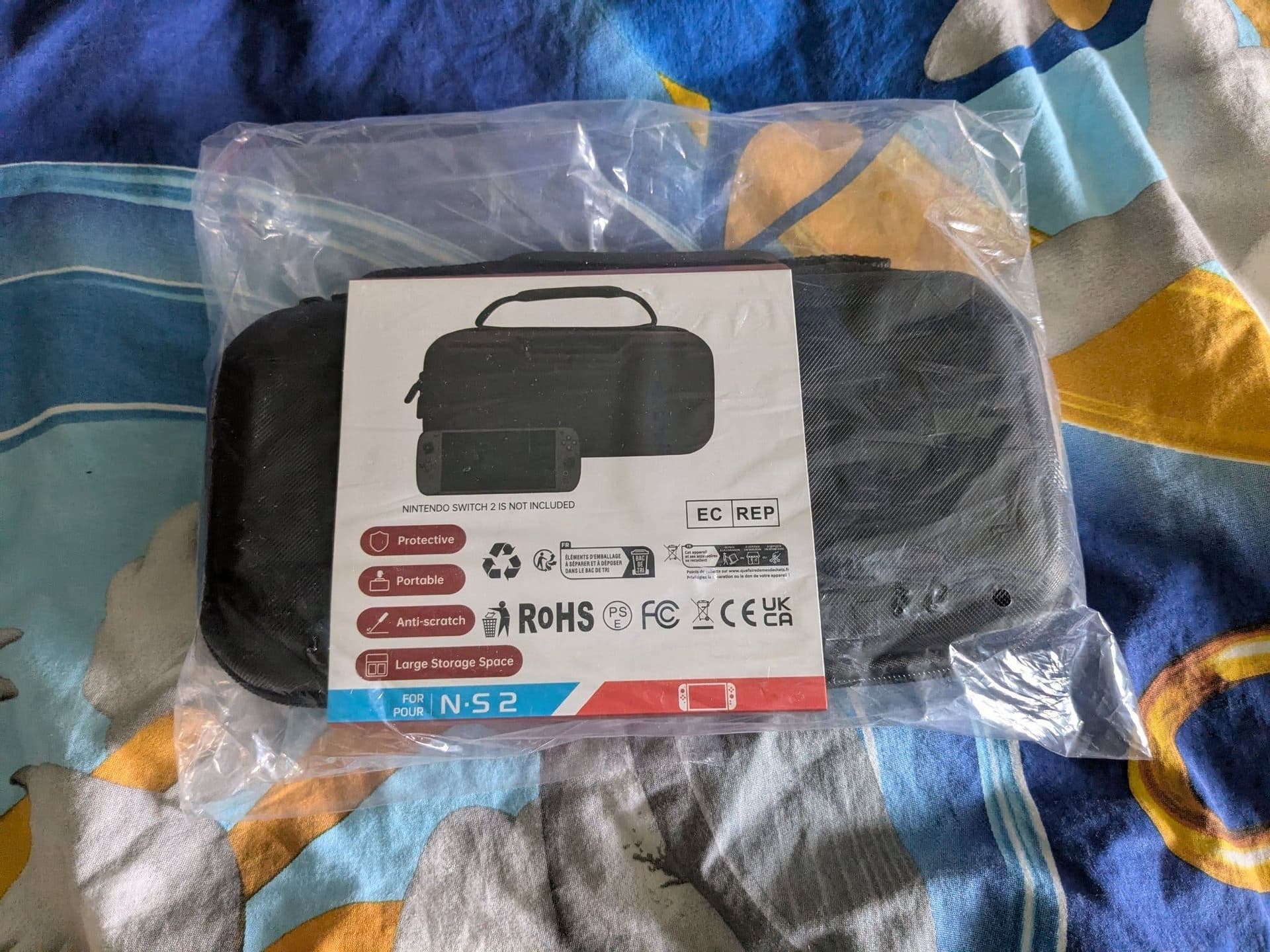 Svart förvaringsväska för Nintendo Switch 2