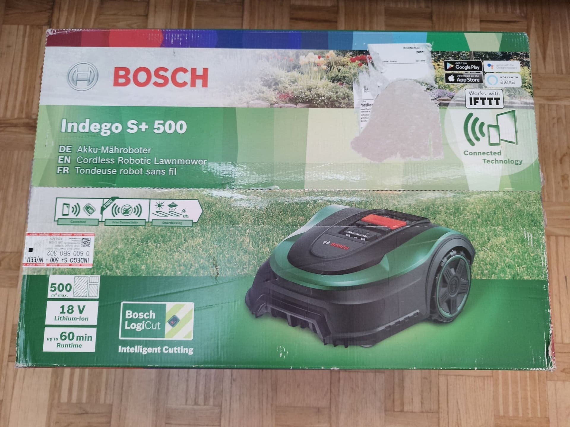 Bosch Indego S+ 500 - Robotgräsklippare - Helt Ny!