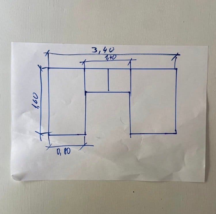 Soffa 4 sits U -formad