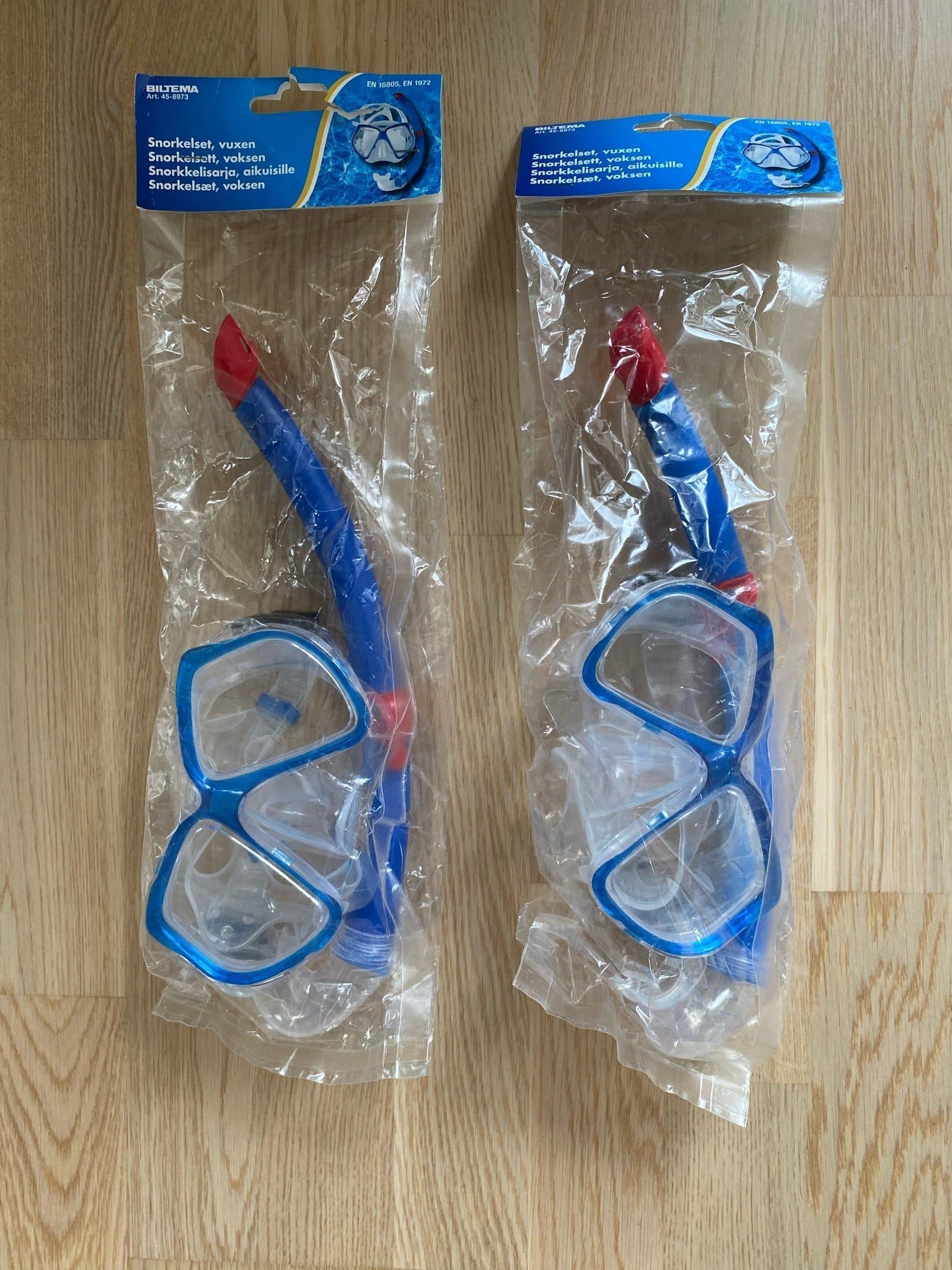 Biltema Snorkelset för vuxna, 2-pack