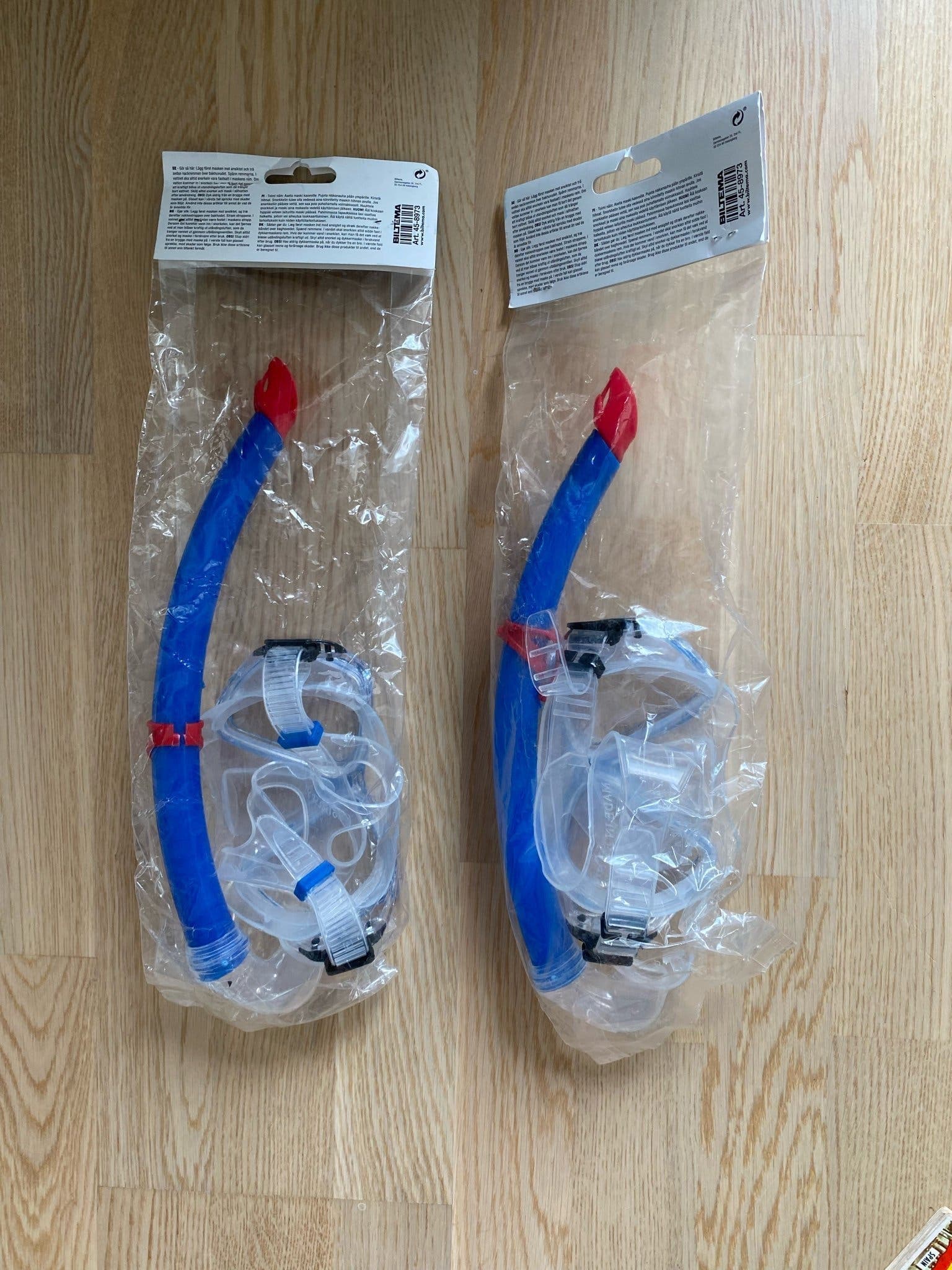 Biltema Snorkelset för vuxna, 2-pack