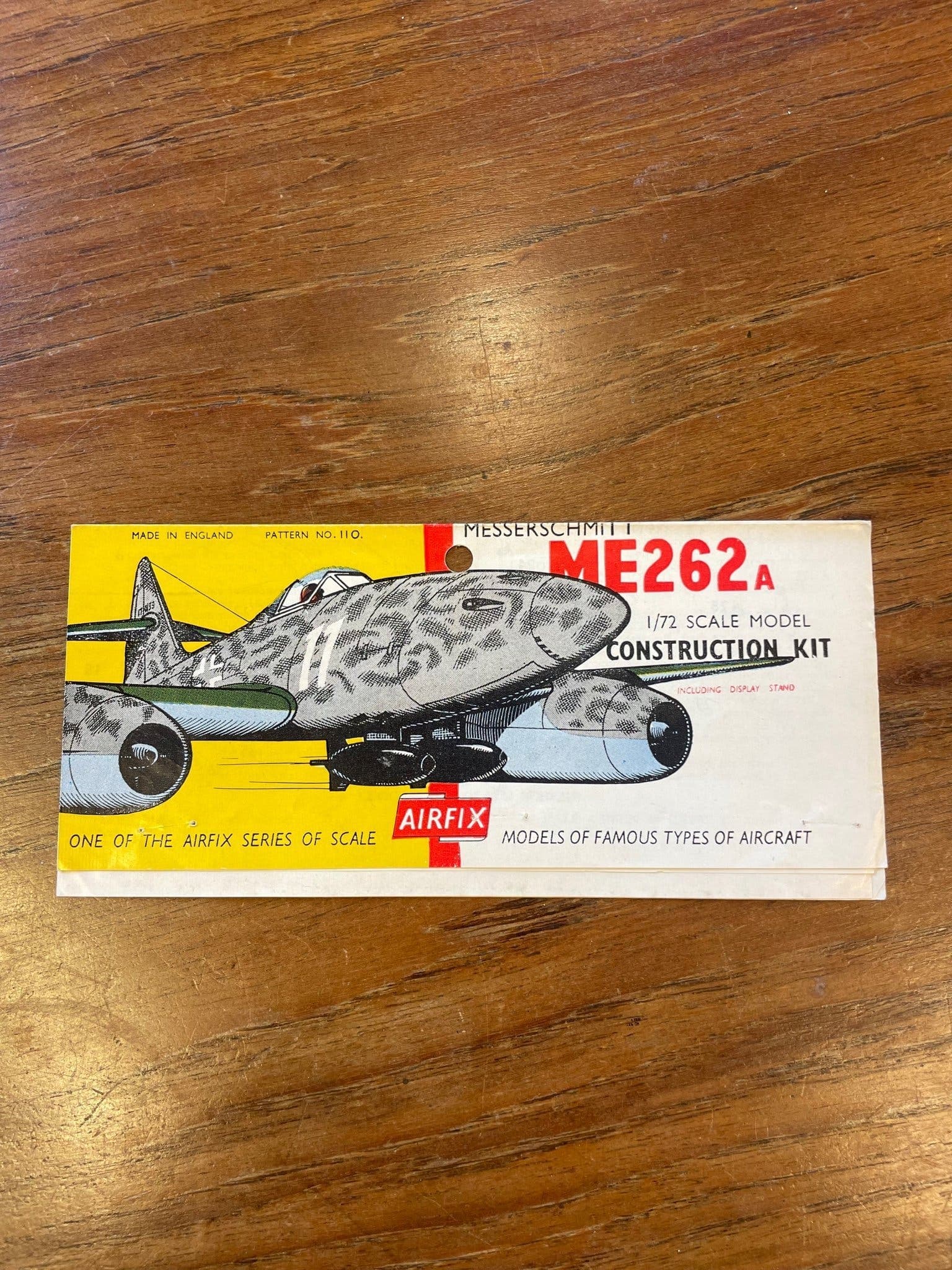 Airfix 1/72 - Messerschmitt Me 262 - tidig header - 1960-63