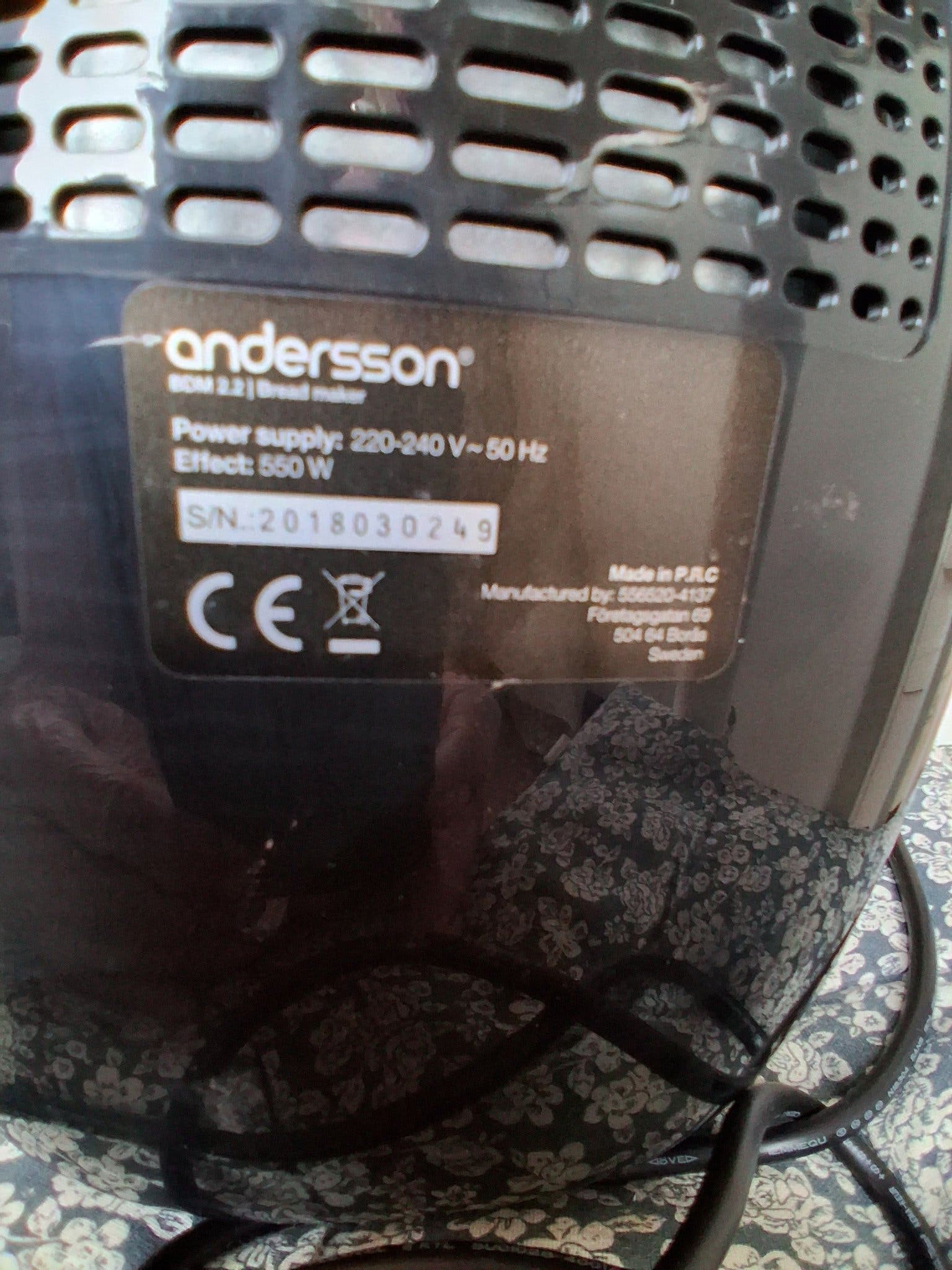 Andersson BCM 2.0 Bakmaskin