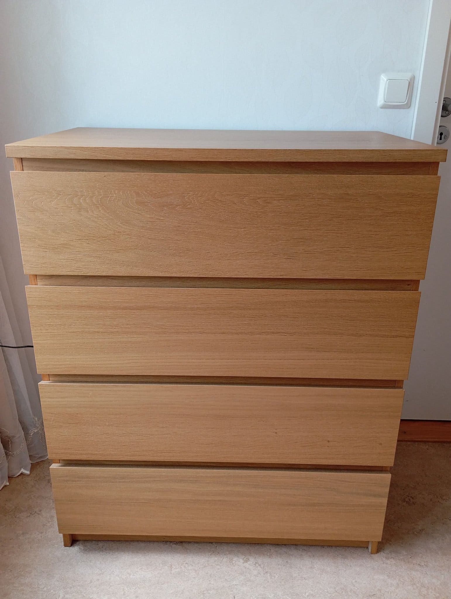 MALM Byrå med 4 lådor, 80x100 cm