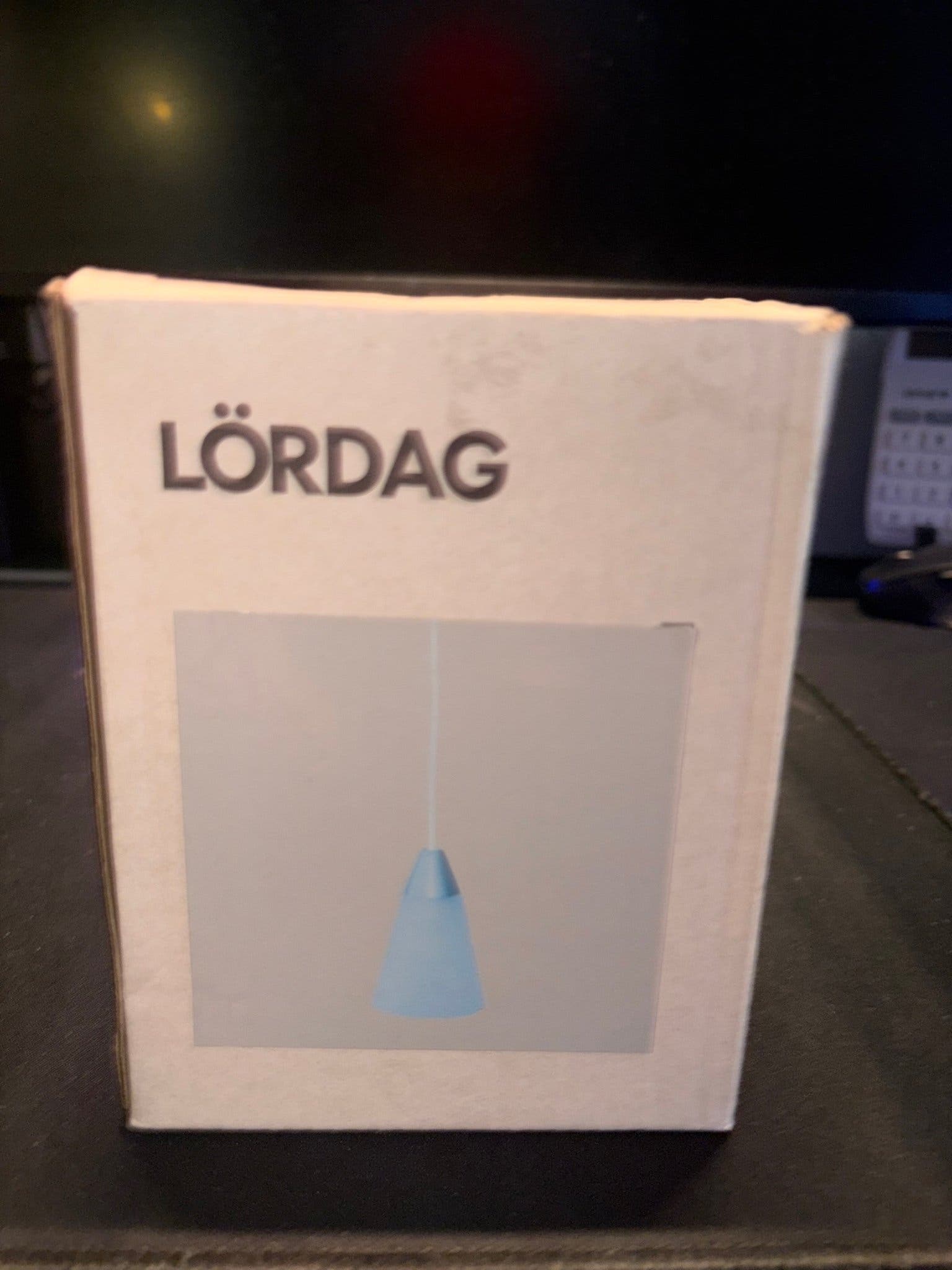 IKEA LÖRDAG Pendellampa frostat glas – Ny i kartong – Utgången modell