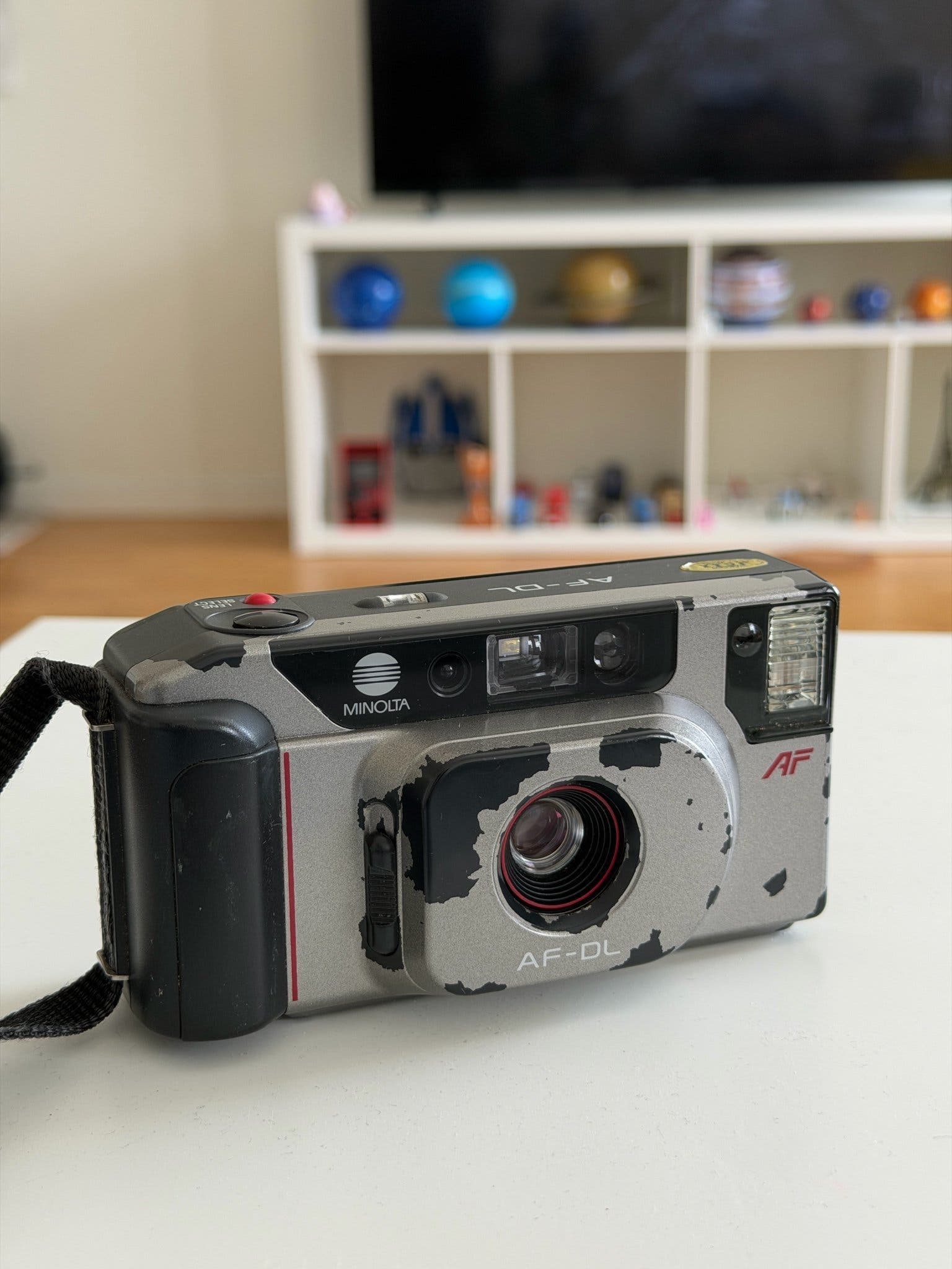 Rare silver color Minolta AF-DL dual lens 35mm Point & Shoot Camera