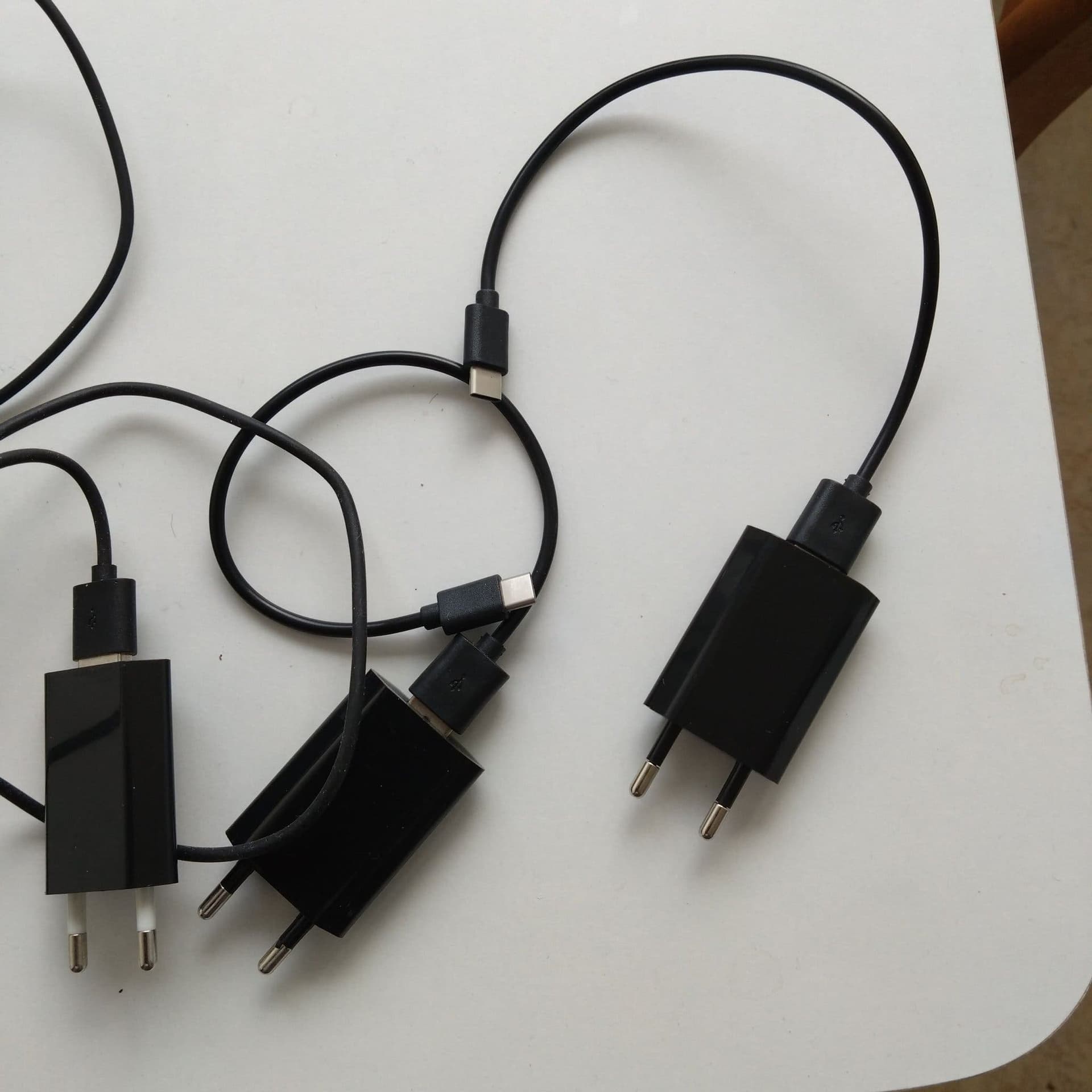 Laddare med USB-C-kabel, 6 st