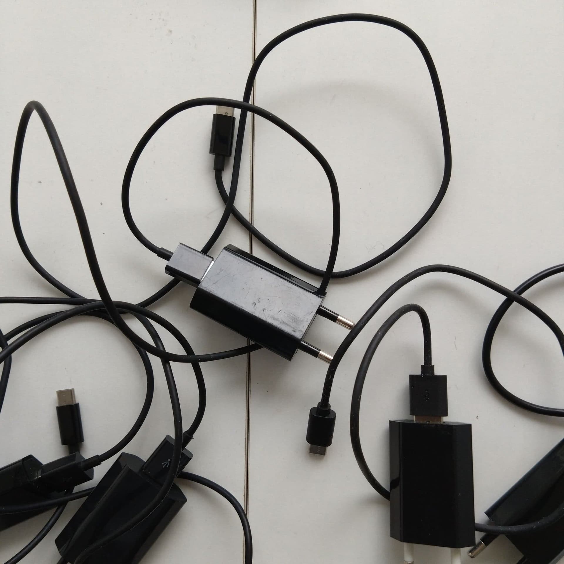 Laddare med USB-C-kabel, 6 st