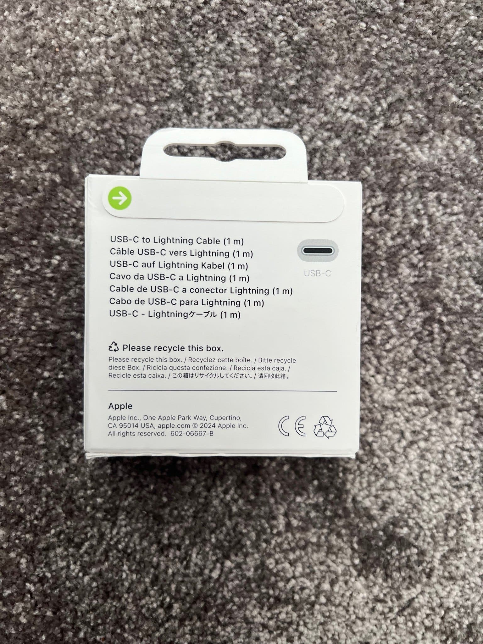 Apple USB-C till Lightning-kabel (1 m)