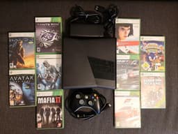 XBOX 360 250GB komplett med 10 spel och 1 kontroll