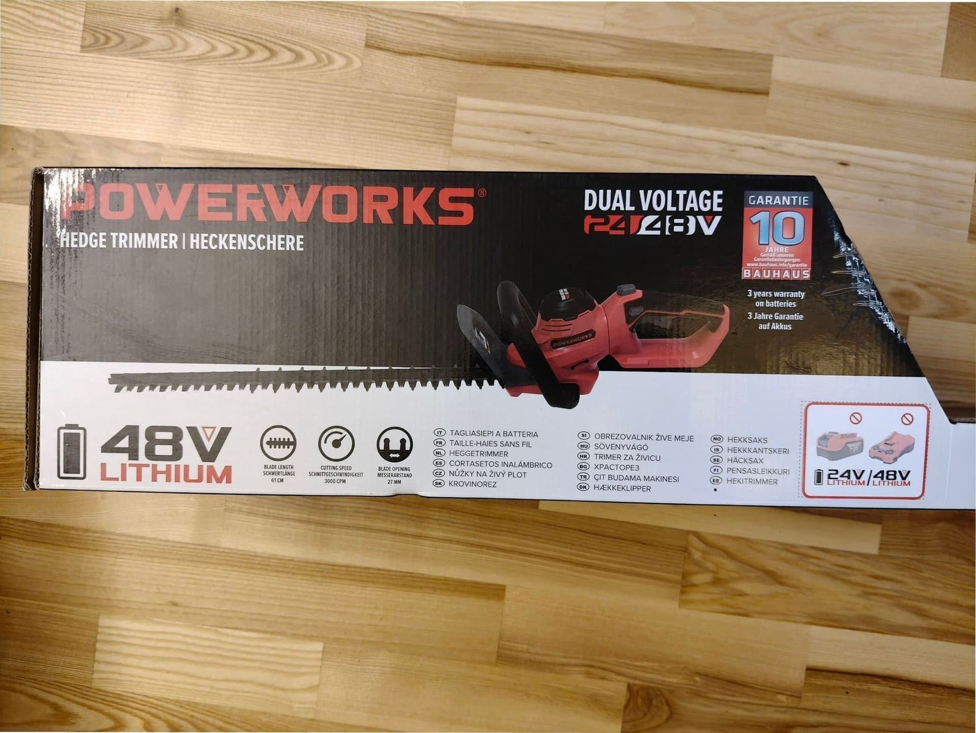 Ny oanvänd Powerworks P48HT 48V Häcksax