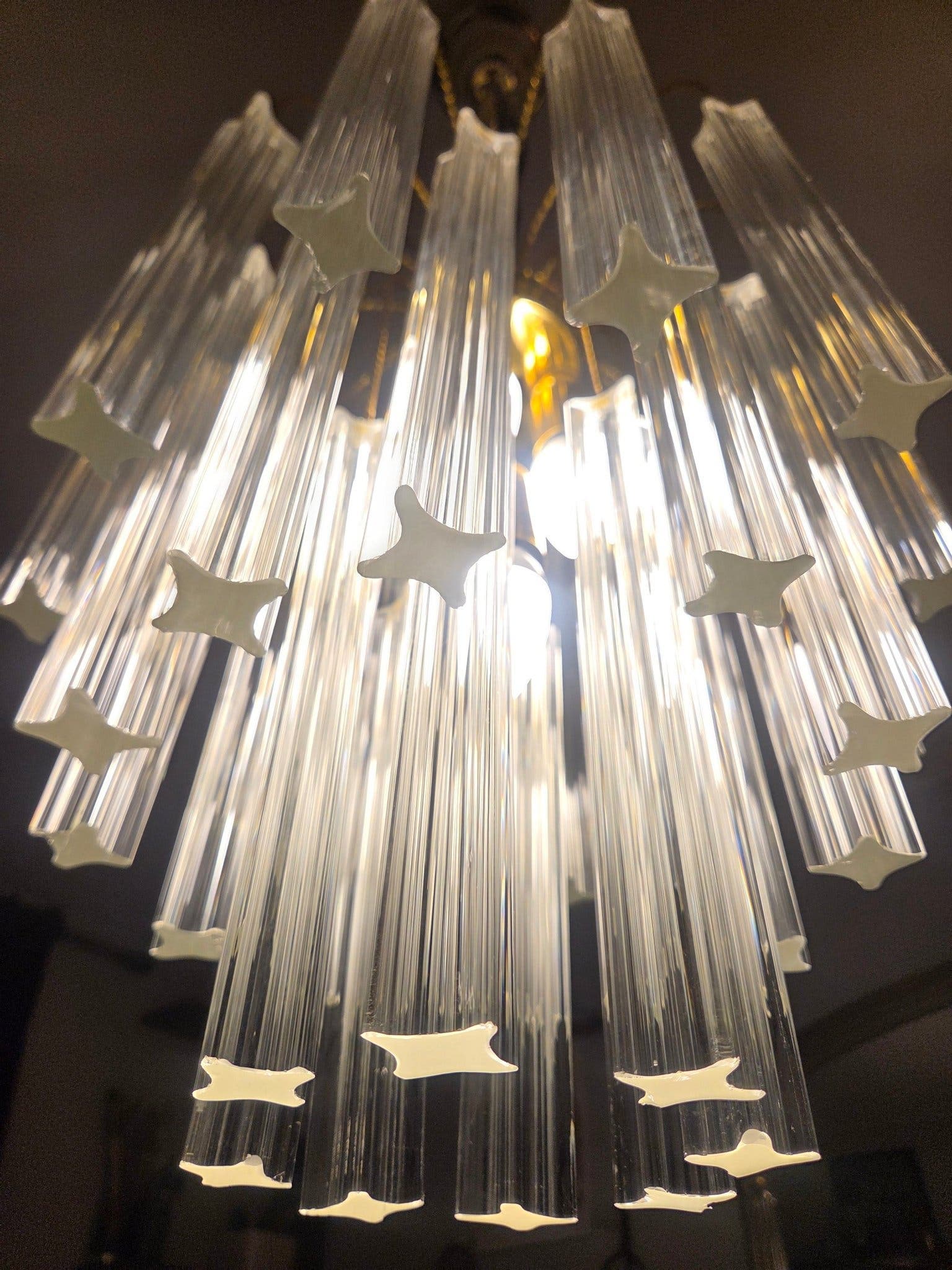 PAOLO VENINI MURANO LAMPA krona i glas