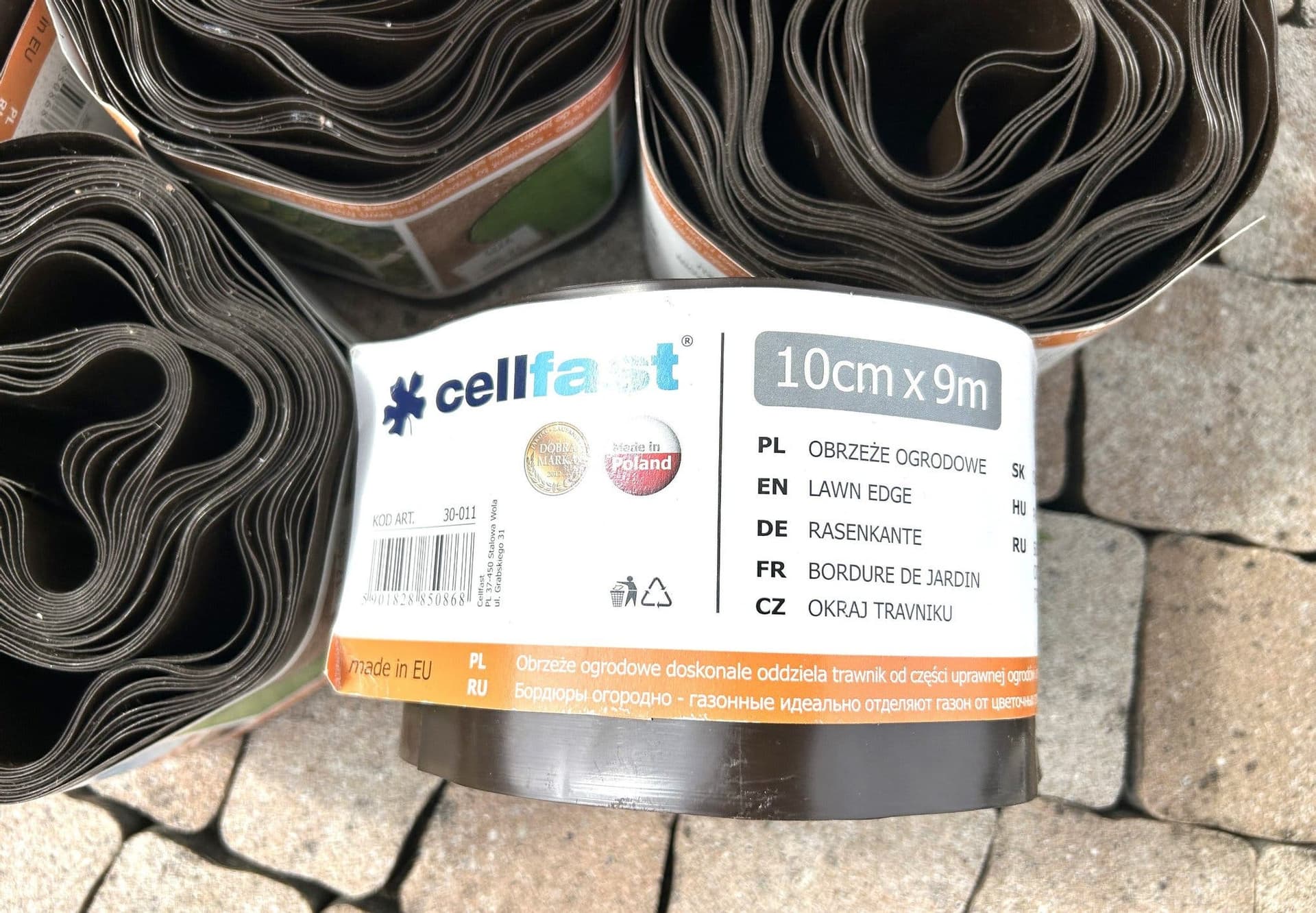 Nya Cellfast Gräskant 8 st.10cm x 9m och 4 st. 15cm x 9m