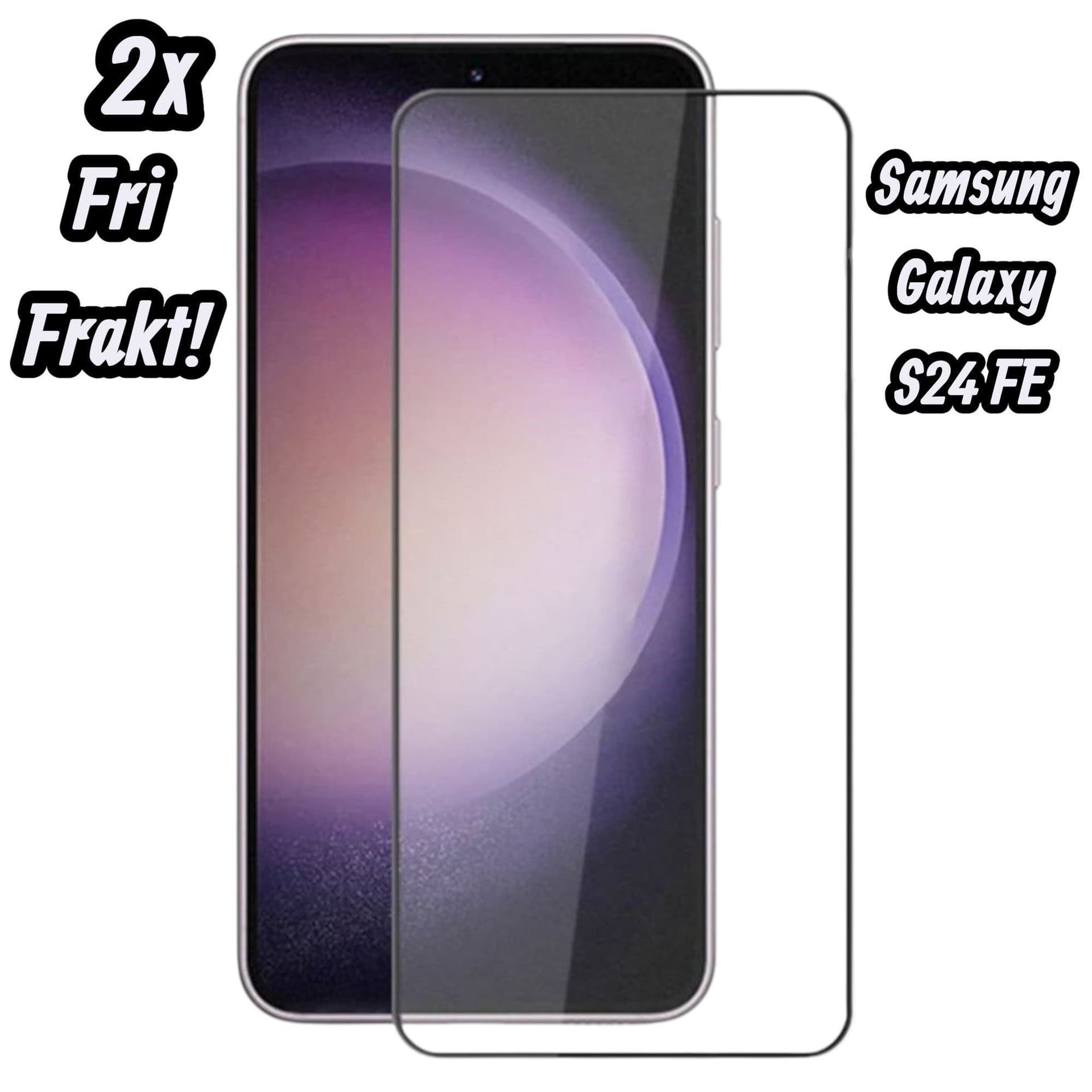 2st Samsung Galaxy S24 FE 9H Härdat Glas Skärmskydd - Heltäckande Kant-till-Kant