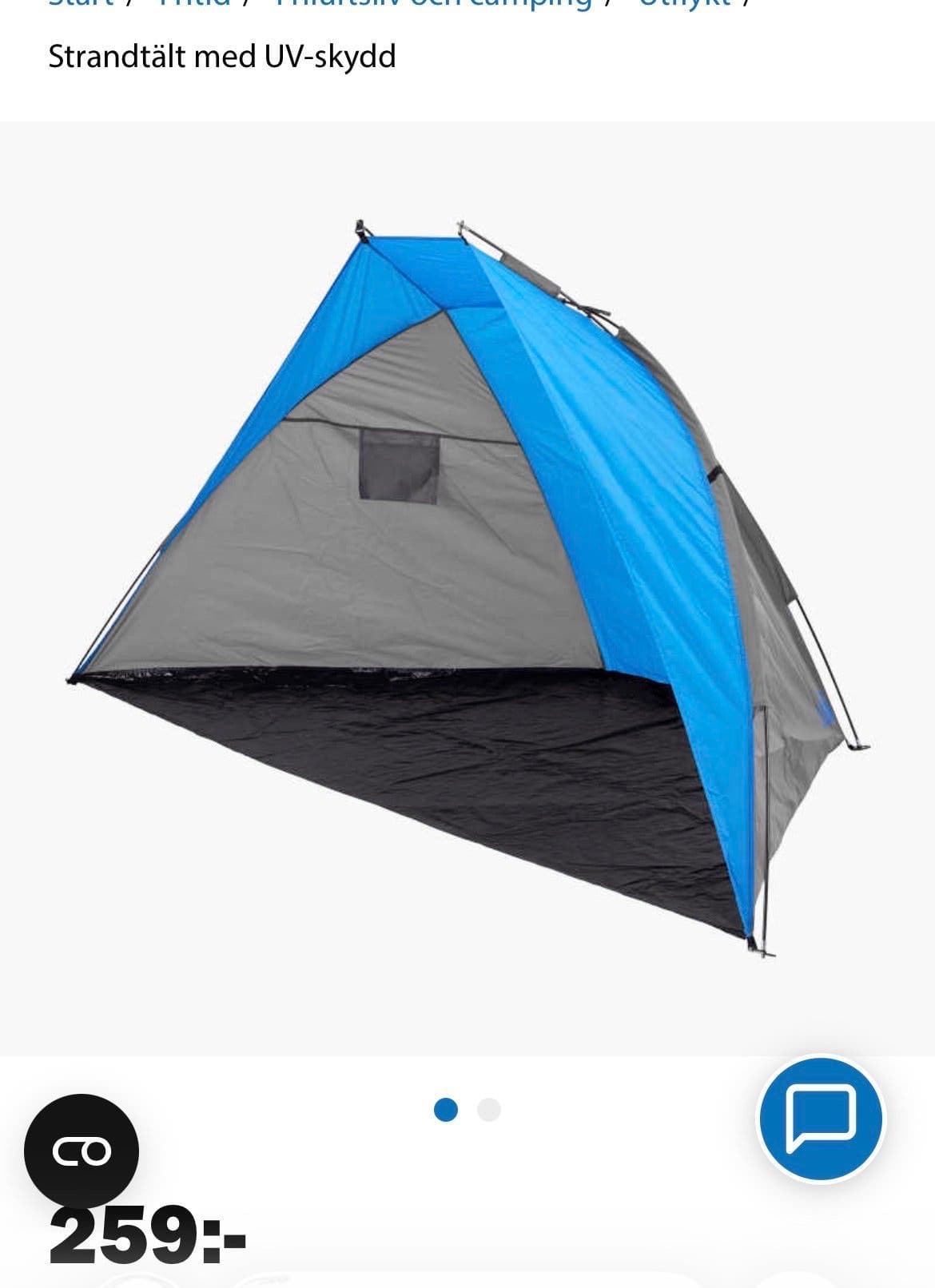 Strandtält med UV-skydd