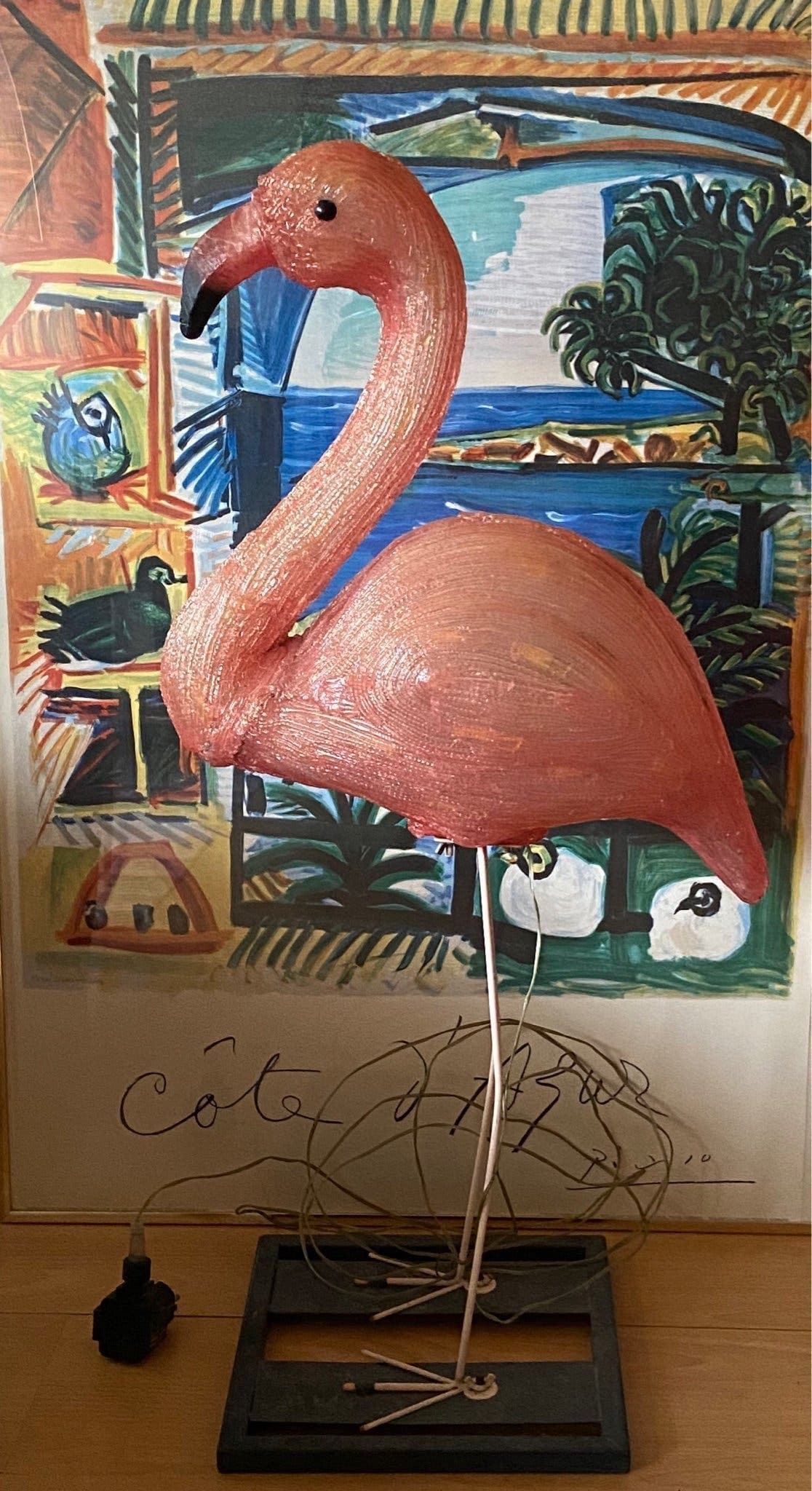 Flamingo med LED : dekoration ute eller inne