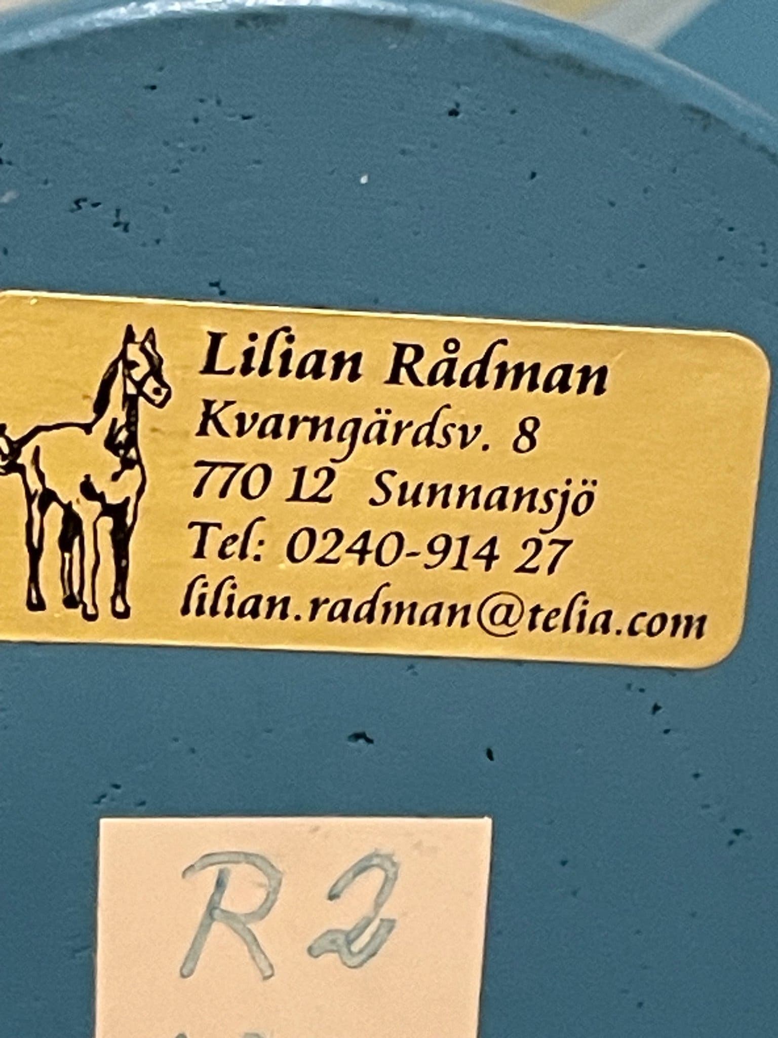Lilian Rådman ljusstake i trä 4-armad blå