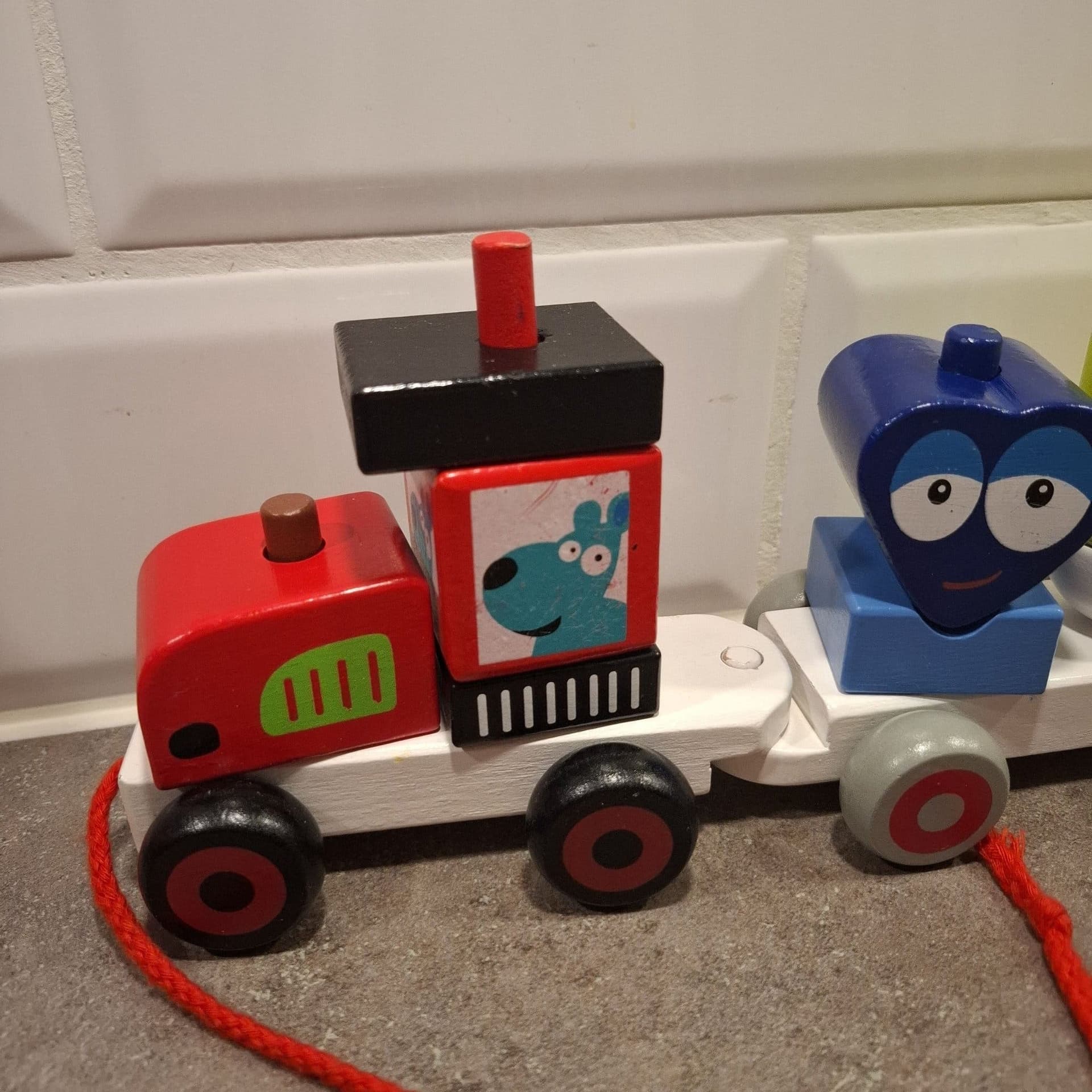 Babblarna Trätåg med byggklossar