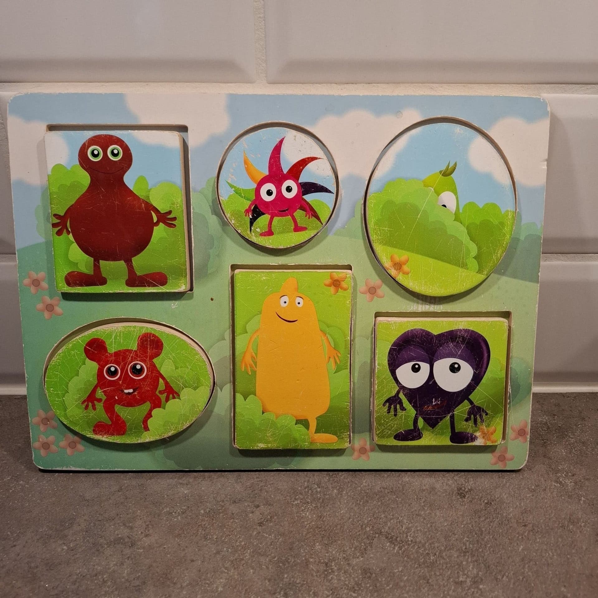 Babblarna pussel!! 6 bitar I trä vändbart