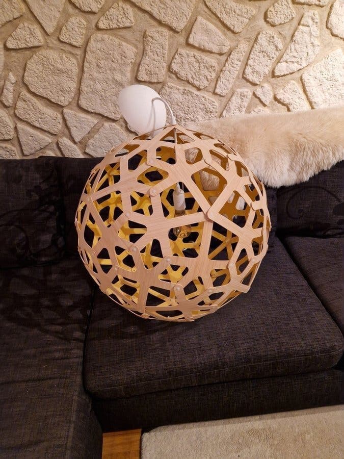 David Trubridge Coral taklampa