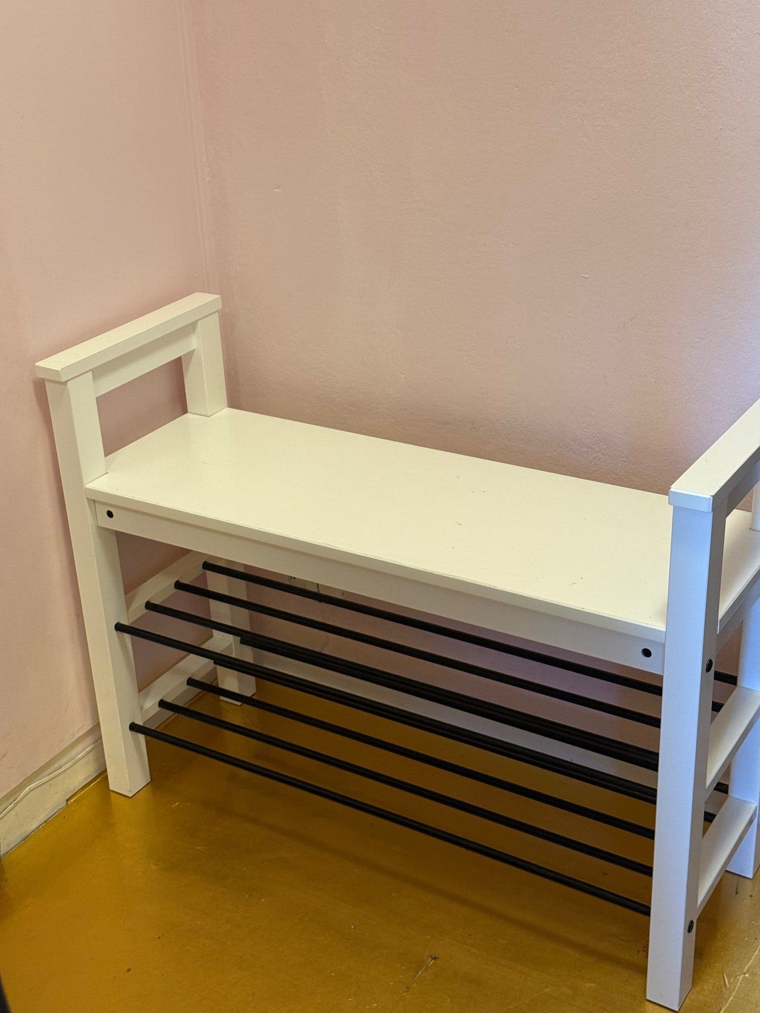 IKEA HEMNES bänk med skoförvaring