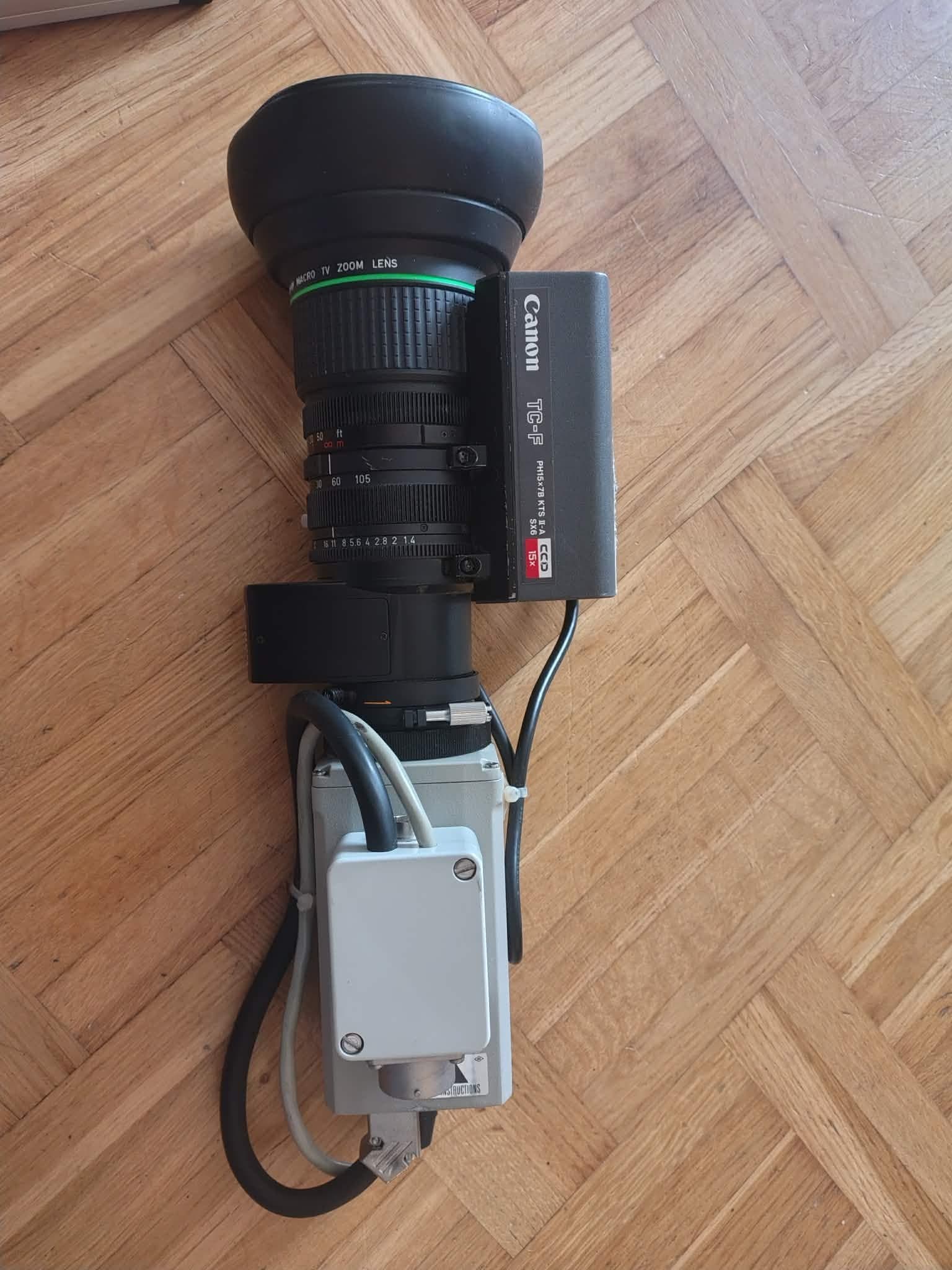 Sony DXC-930P 3CCD videokamera + Canon PH15x7B Macro TV Zoom-objektiv med servo