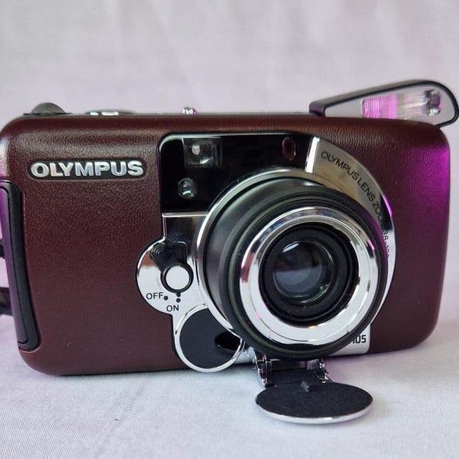 Olympus LT Zoom 105 - DLX 35mm Kameran Fungerade som den ska blixten fungerar