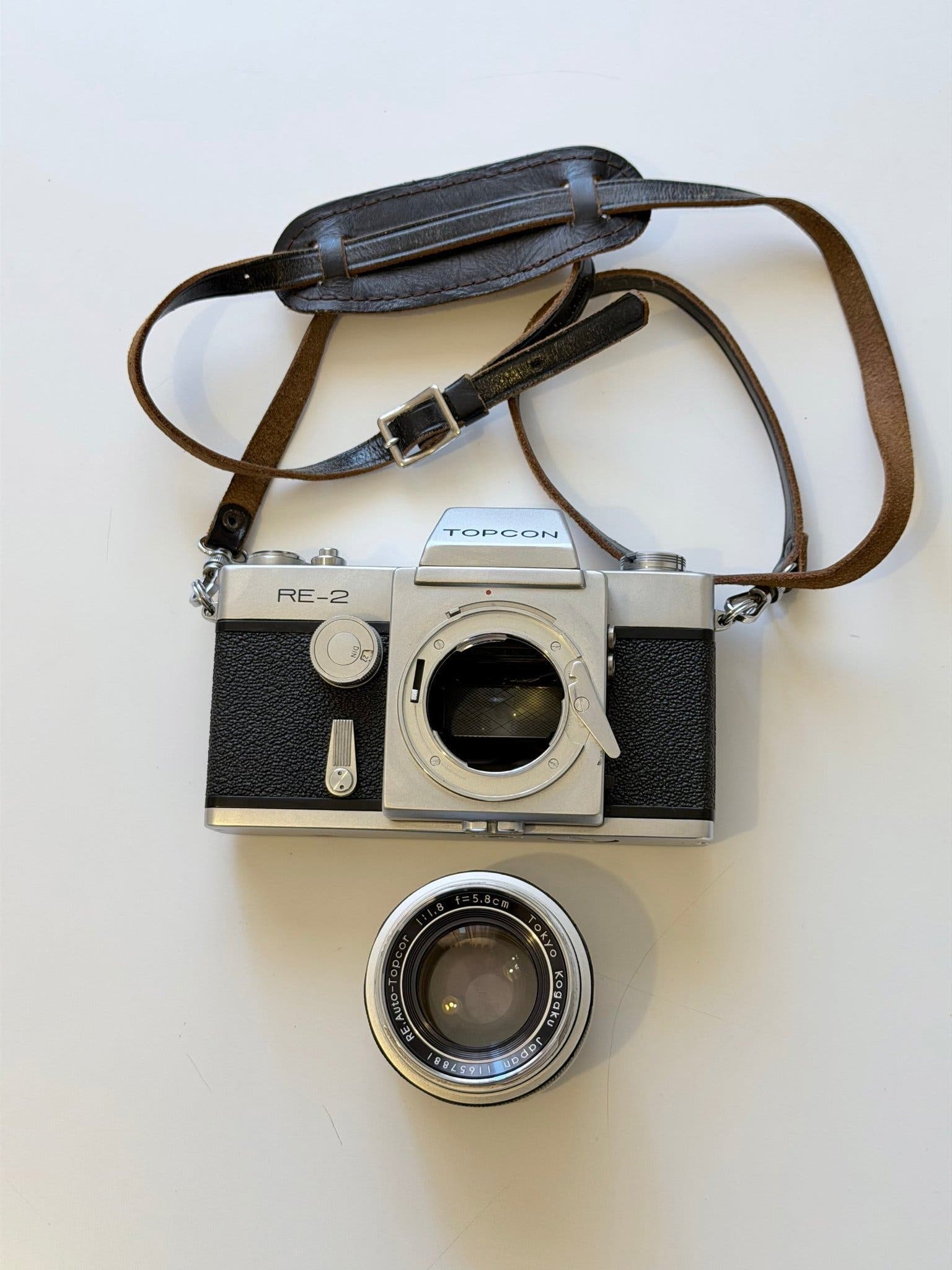 Topcon RE-2 35mm SLR-filmkamera reflex Re Auto Topcor 58mm 1:1.8 kit