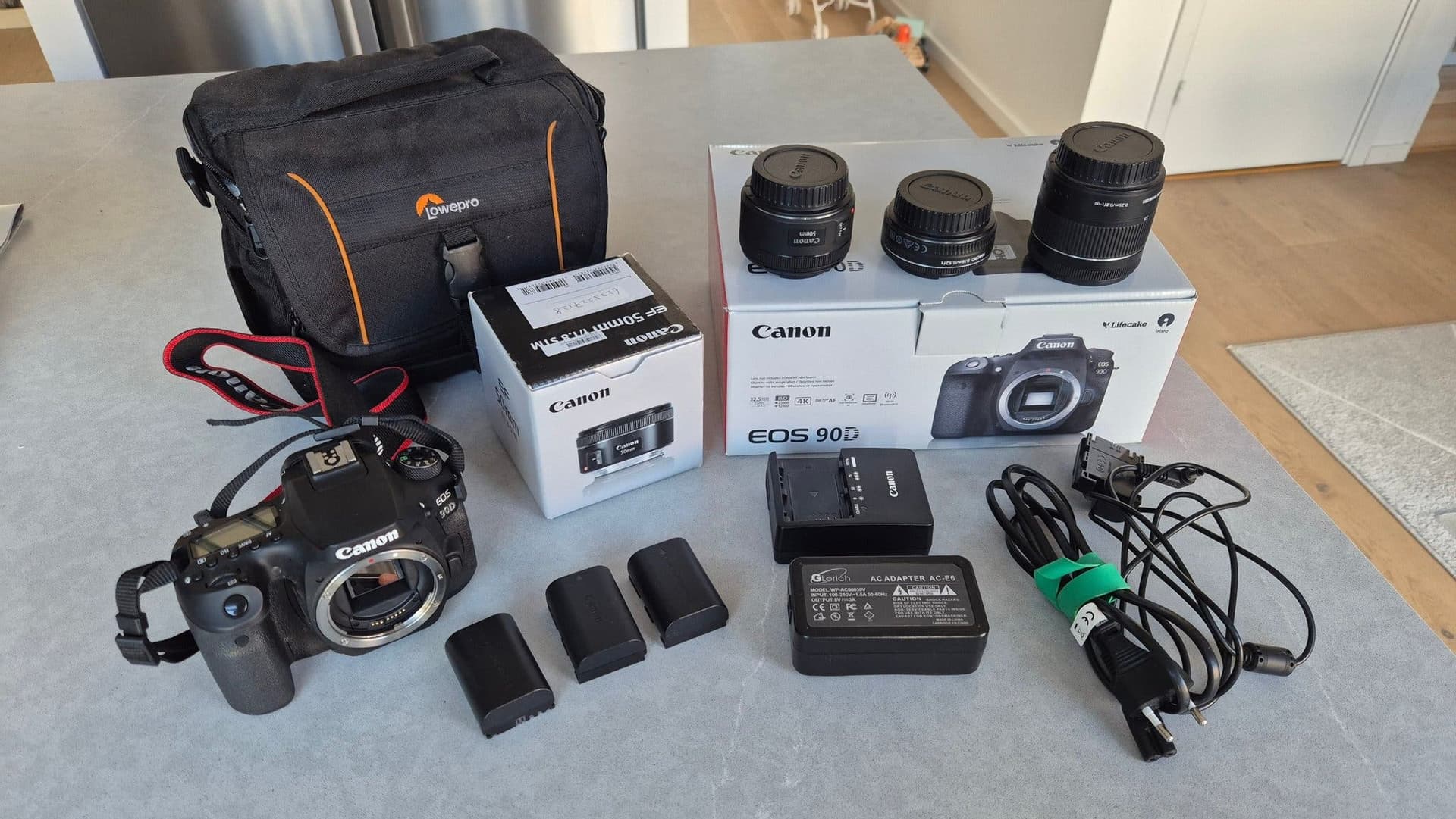 Canon EOS 90D DSLR Camera + 3x Lenses + Accessories