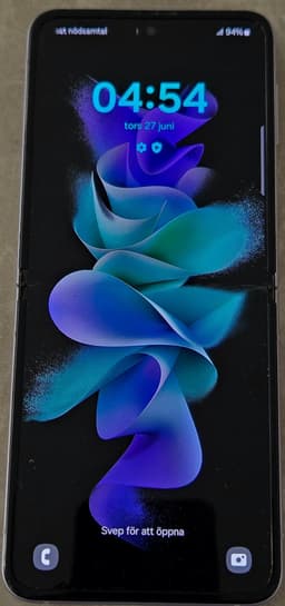 Samsung Galaxy Flip3,olåst,Vikbar,256GB,Lila,Box,laddare