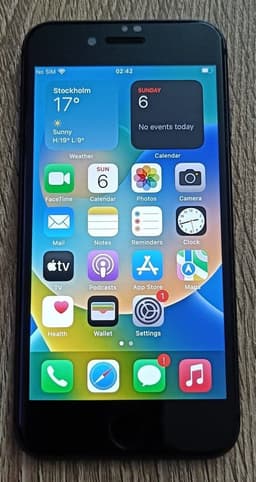 iPhone 8, 64 GB, Svart