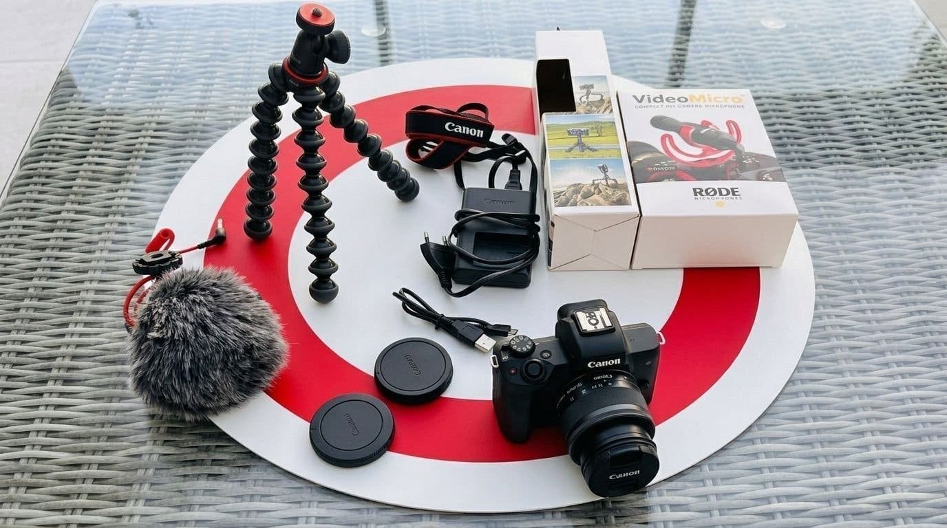 Canon EOS M50 Mark II – Komplett Vlogging & Resepaket (Som nytt!)