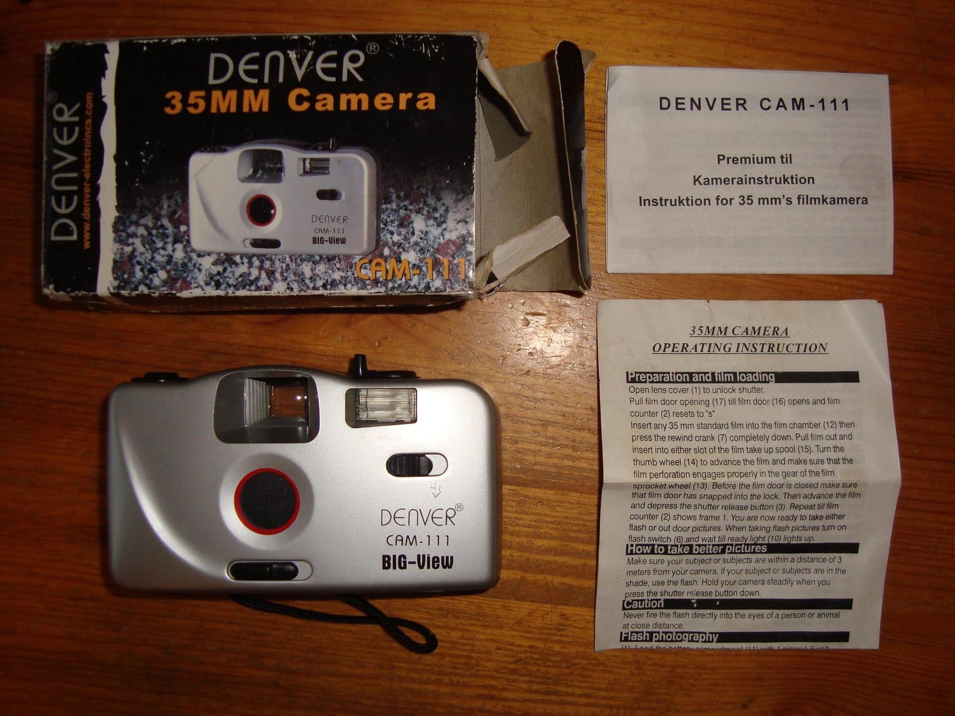 Kamera Denver inkl. rem. Ny!