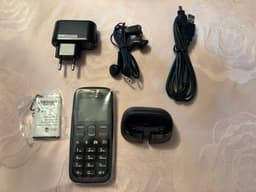 Doro PhoneEasy 516 svart – komplett med kartong, laddare, headset, extra batteri