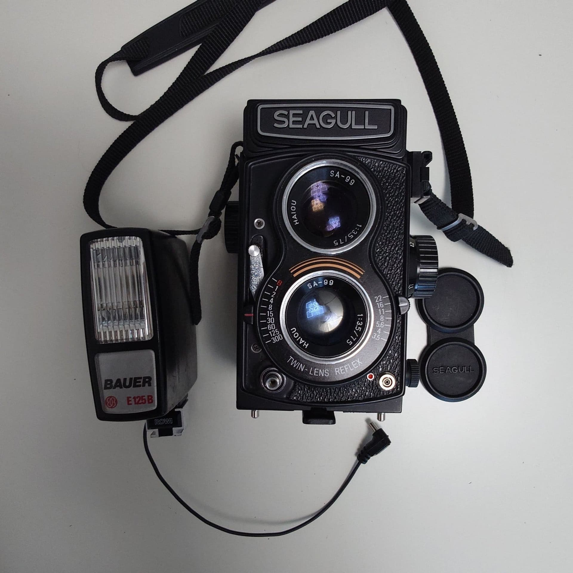 Seagull 4B-1 – Klassisk mellanformatskamera (120-film) med blixt