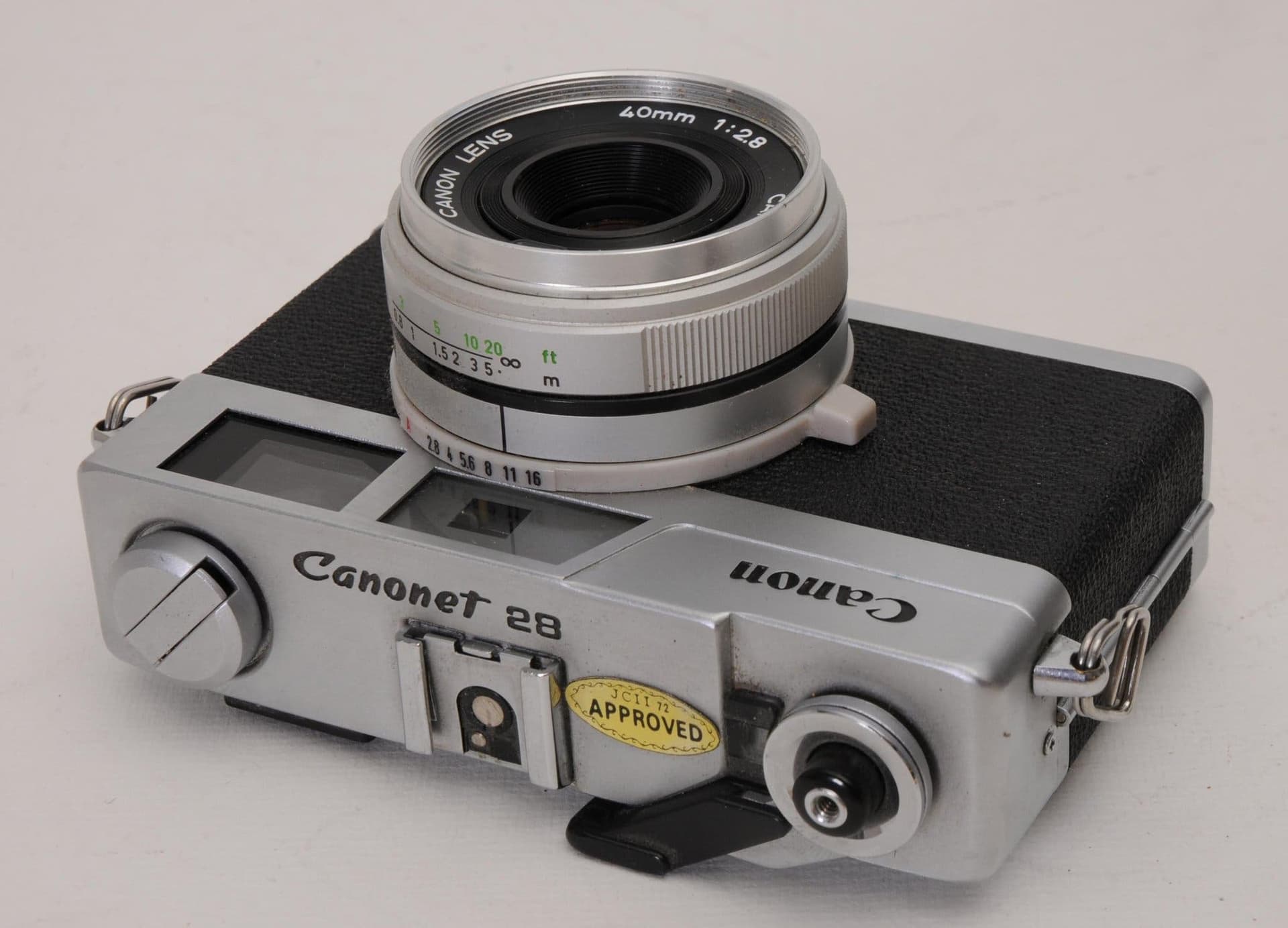 Analog kamera Canonet 28 mätsökarkamera
