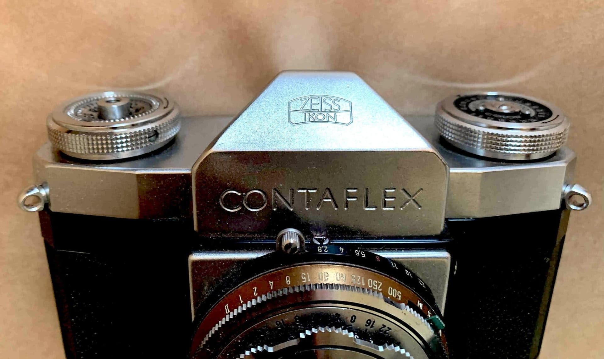 Zeiss Ikon Contaflex 1 med tillbehör