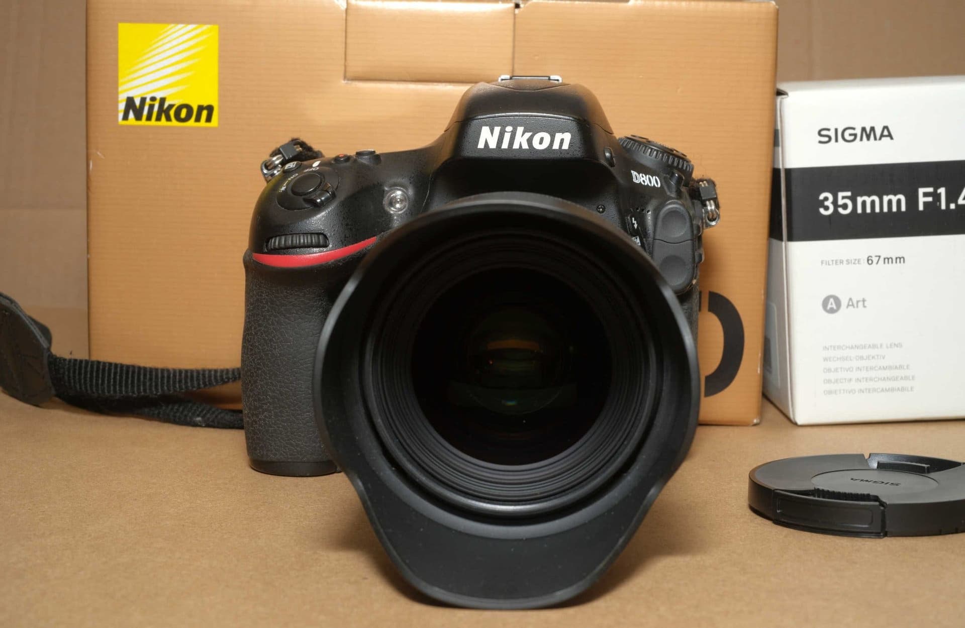 Nikon D800 systemkamera med Sigma 35mm F1.4 DG Art objektiv