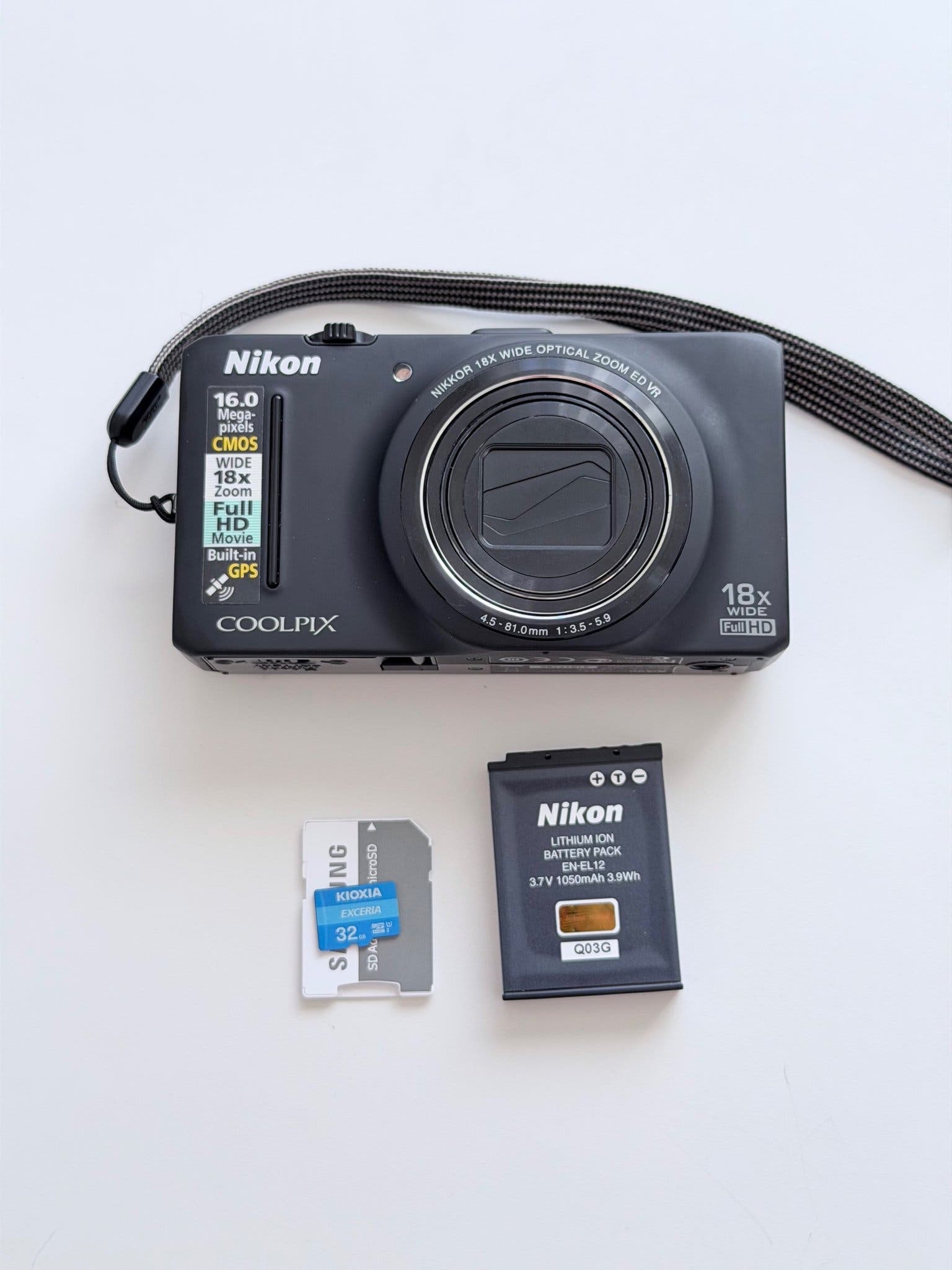 Nikon COOLPIX S9300 digitalkamera – 16 MP, 18x optisk zoom, Full HD, GPS