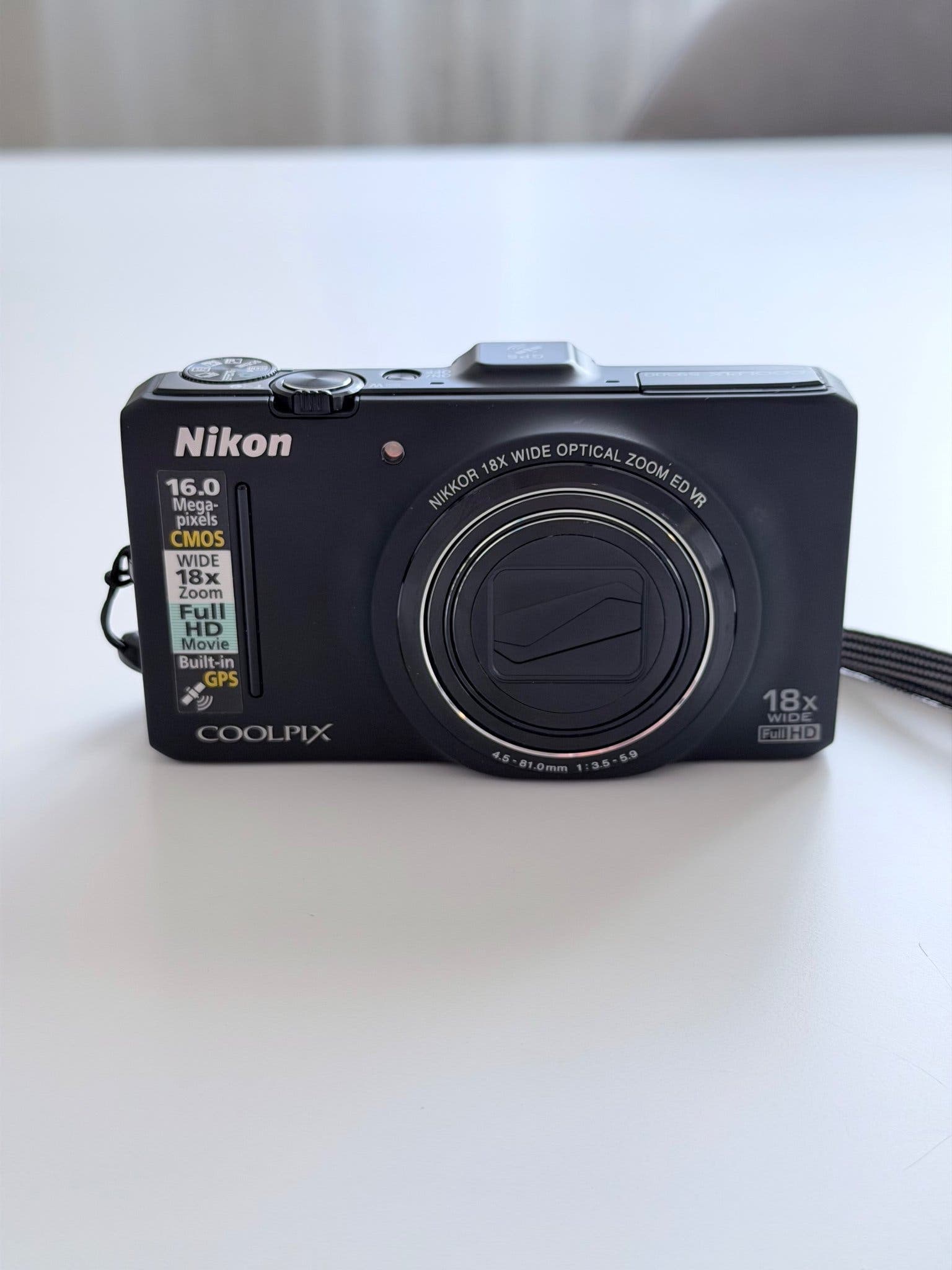 Nikon COOLPIX S9300 digitalkamera – 16 MP, 18x optisk zoom, Full HD, GPS