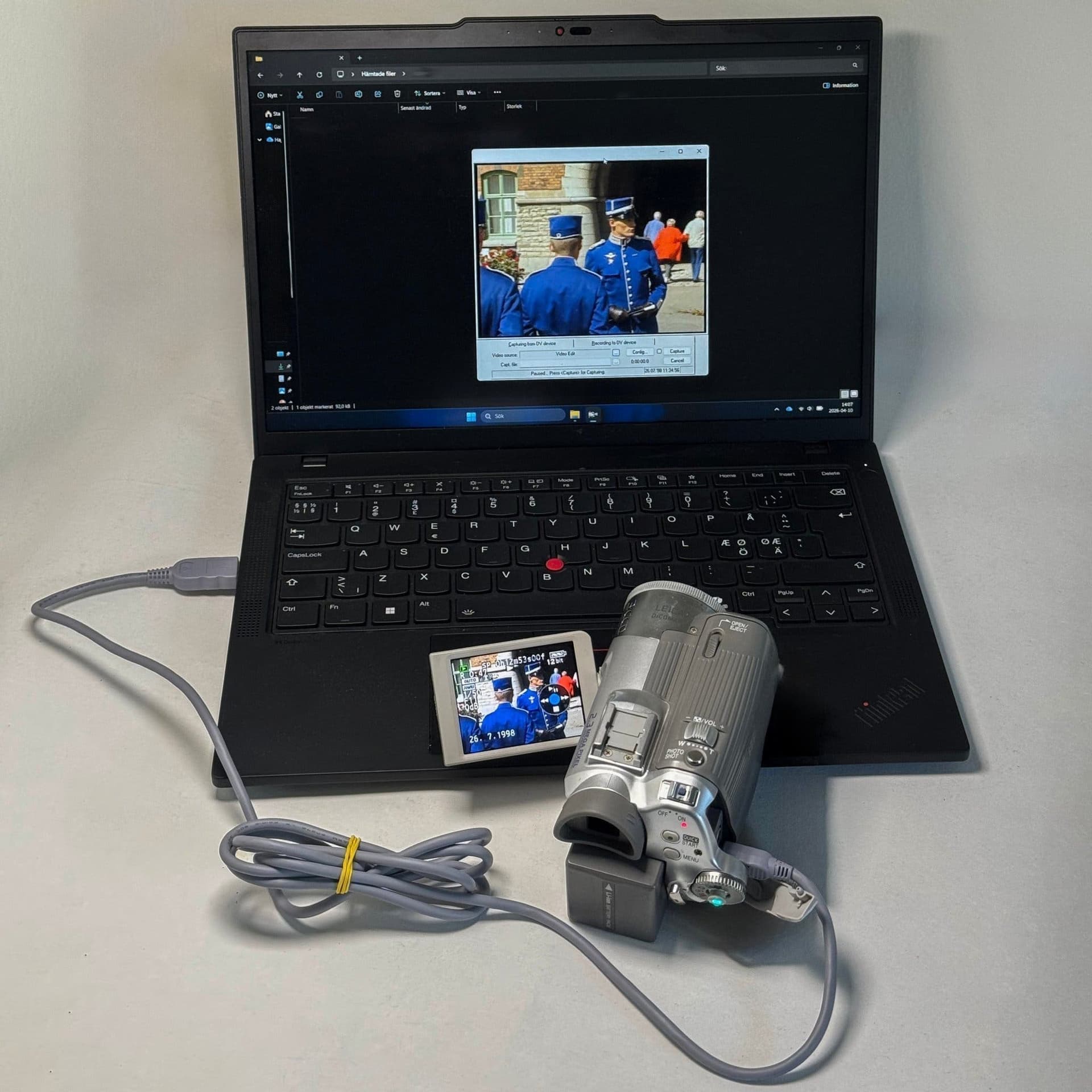 Digitalisera / Kopiera MiniDV band till dator - videokamera