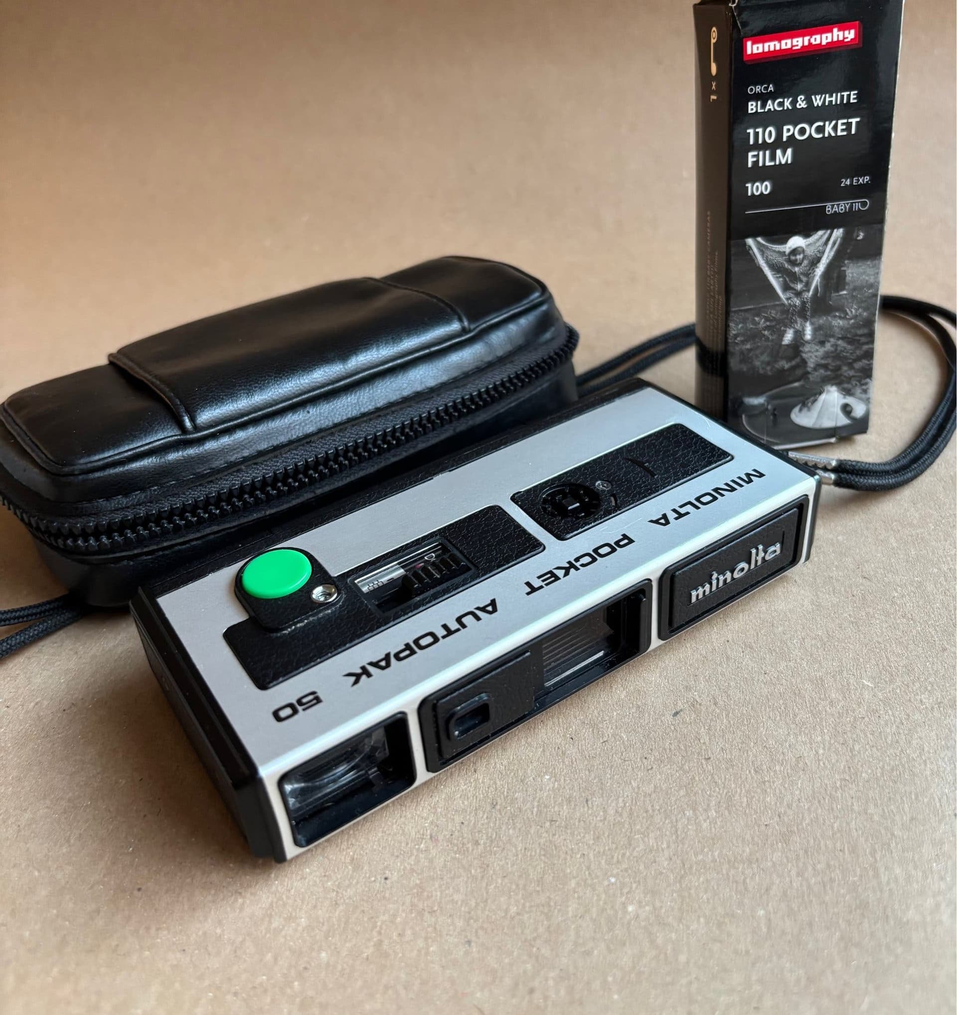 Minolta Pocket Autopak 50 kamera med 110-film