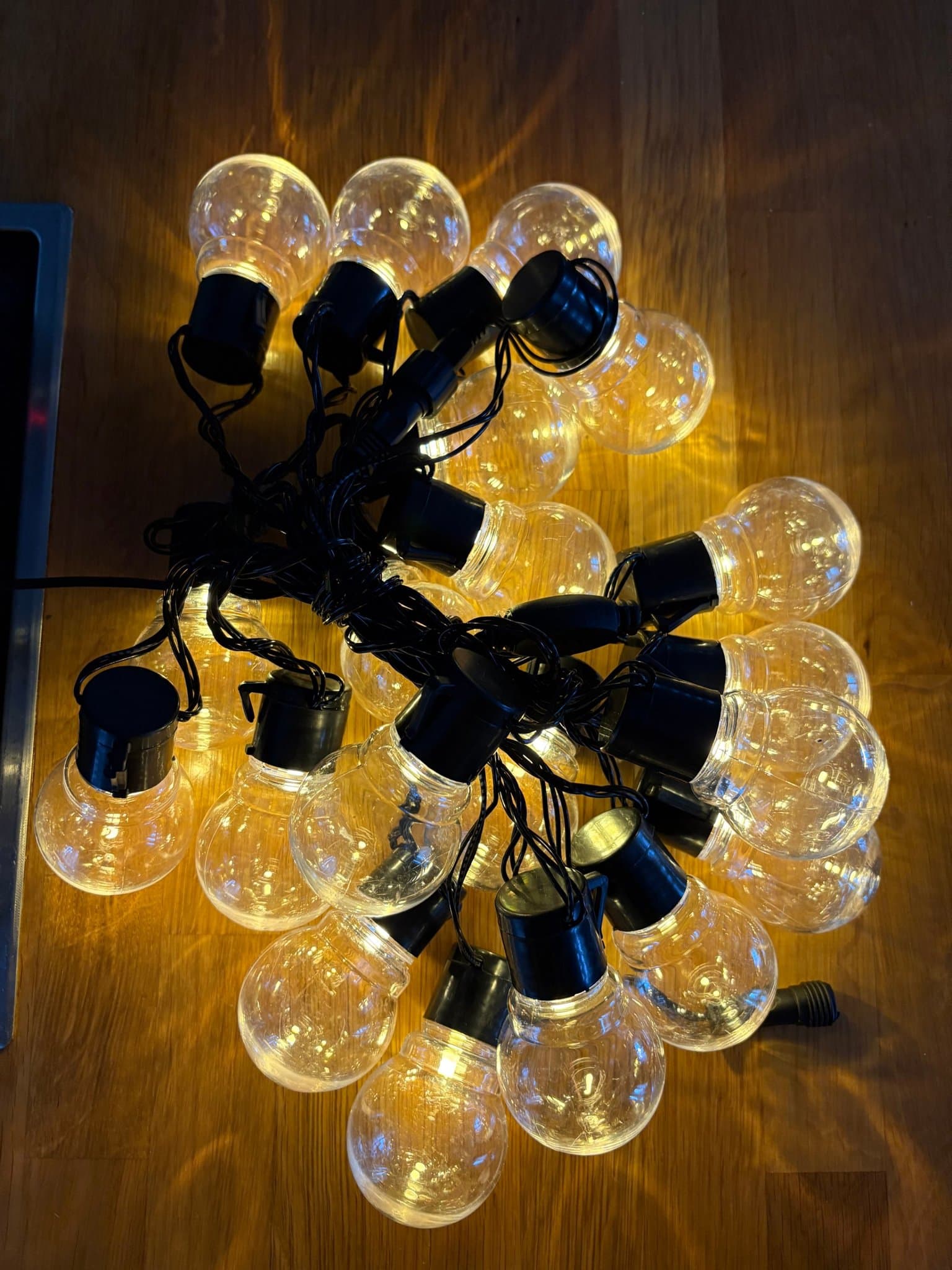 Ljusslinga med glödlampor