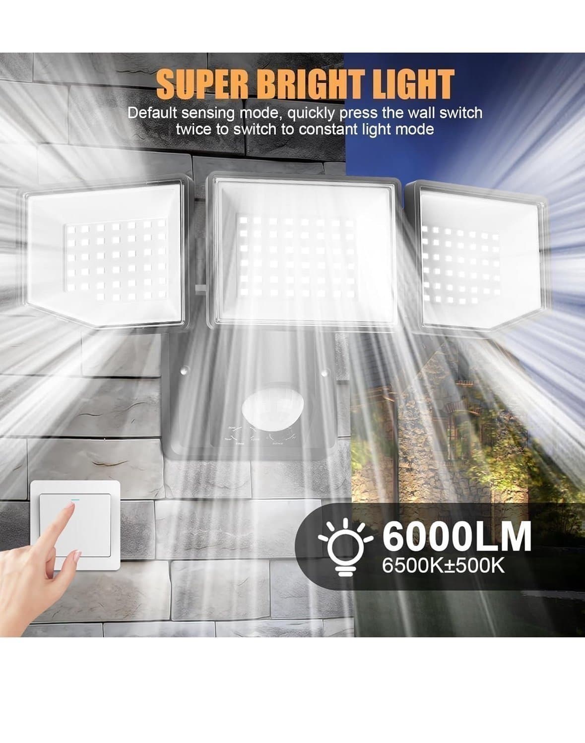 LED Utomhuslampa med Rörelsesensor