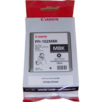 USED Canon PFI102MBK Matt Black 130ml Ink Tank