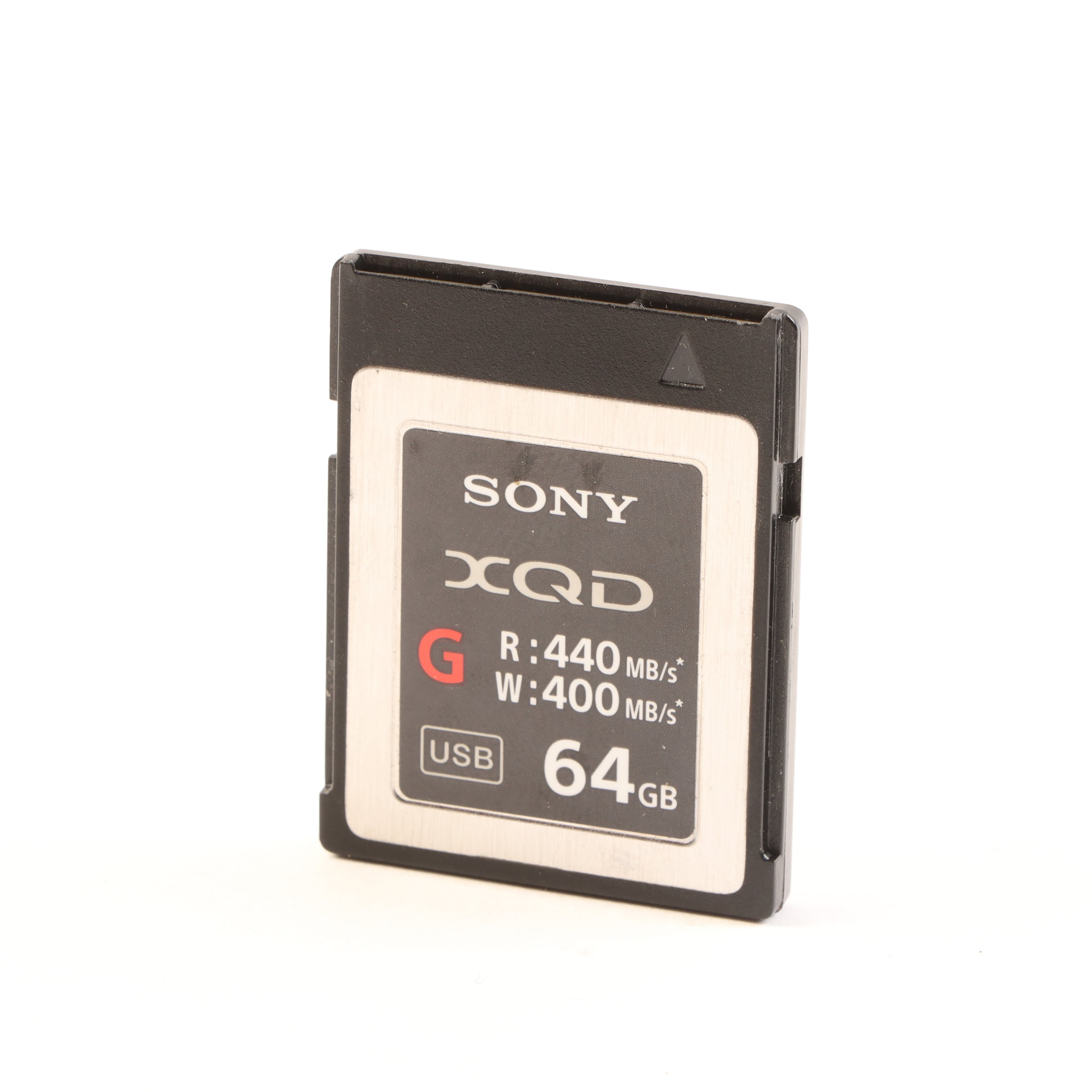 USED Sony 64GB XQD Flash Memory Card - G Series (Read 440MB/s and Write 400MB/s)