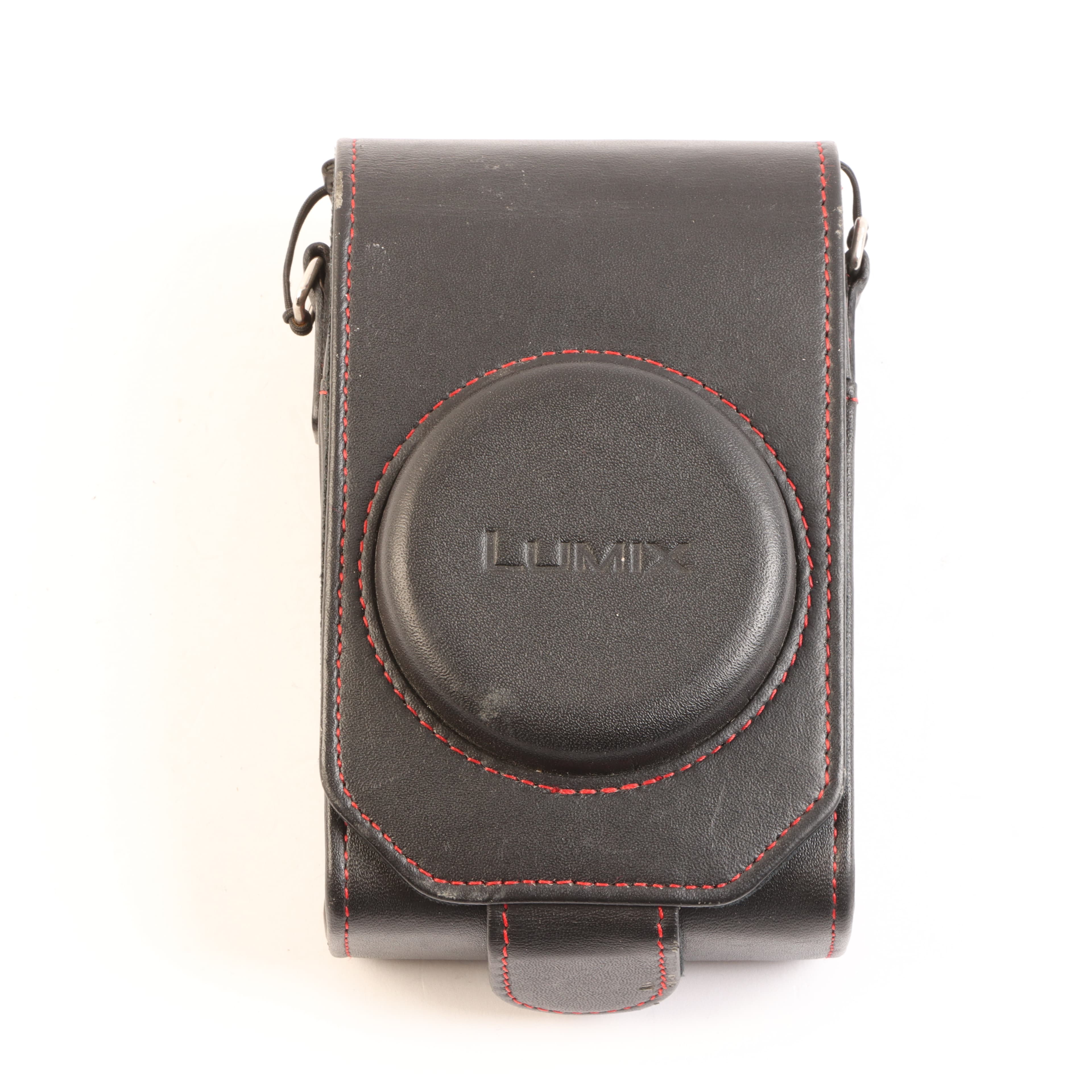 USED Panasonic TZ100 Leather Case - Black / Red