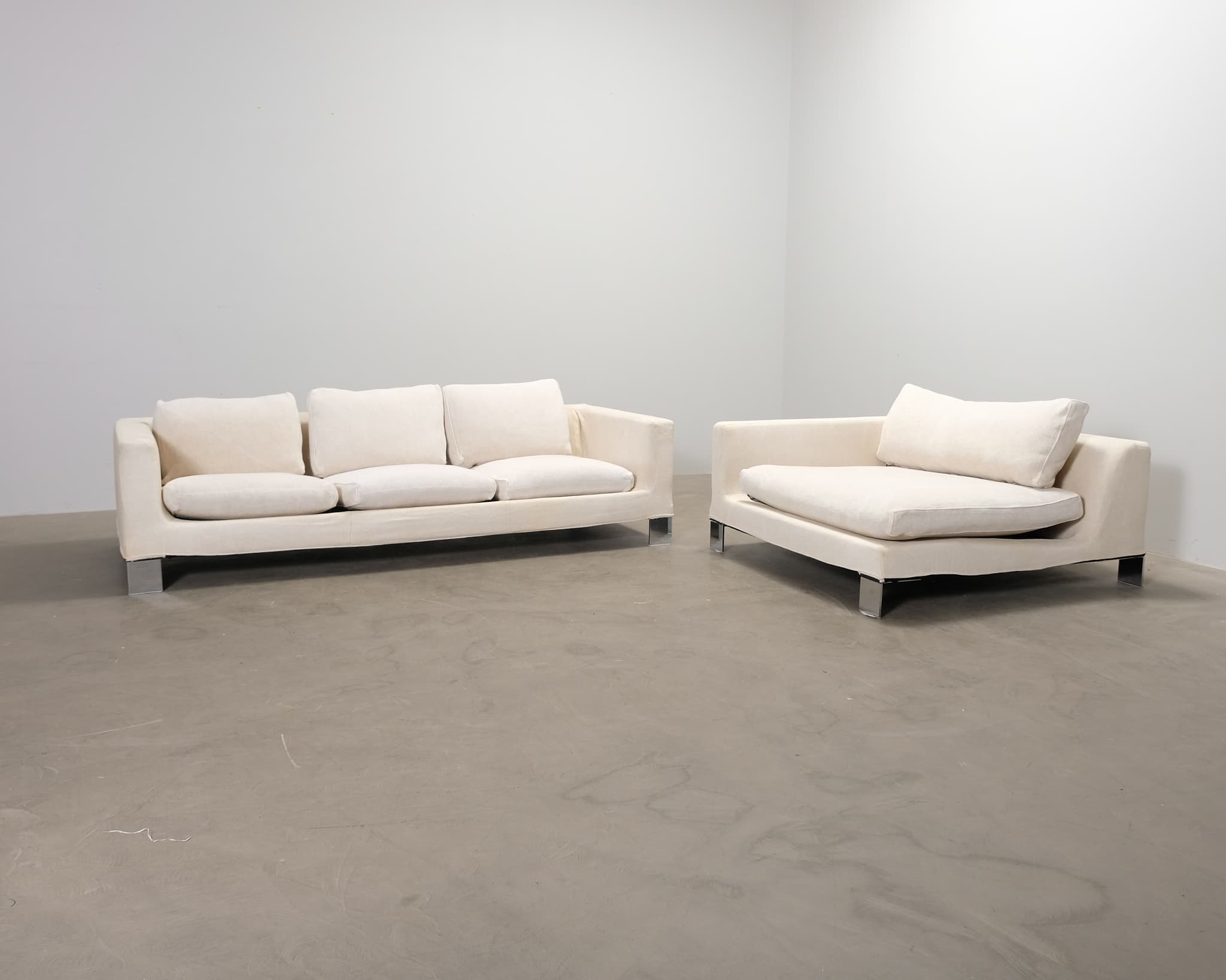 Minotti 4-sits soffgrupp naturvit